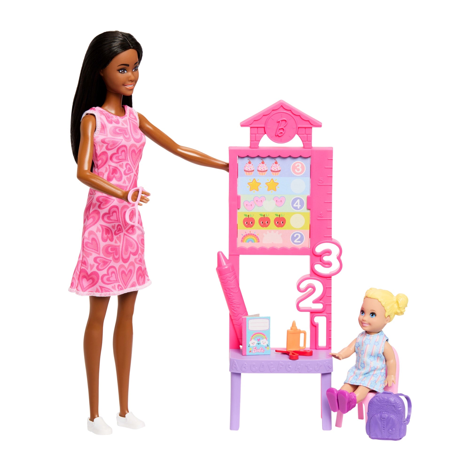 Barbie Careers Teacher Playset With Fashon Doll. Toddler Doll. Classroom Board & Accessories - Image 2