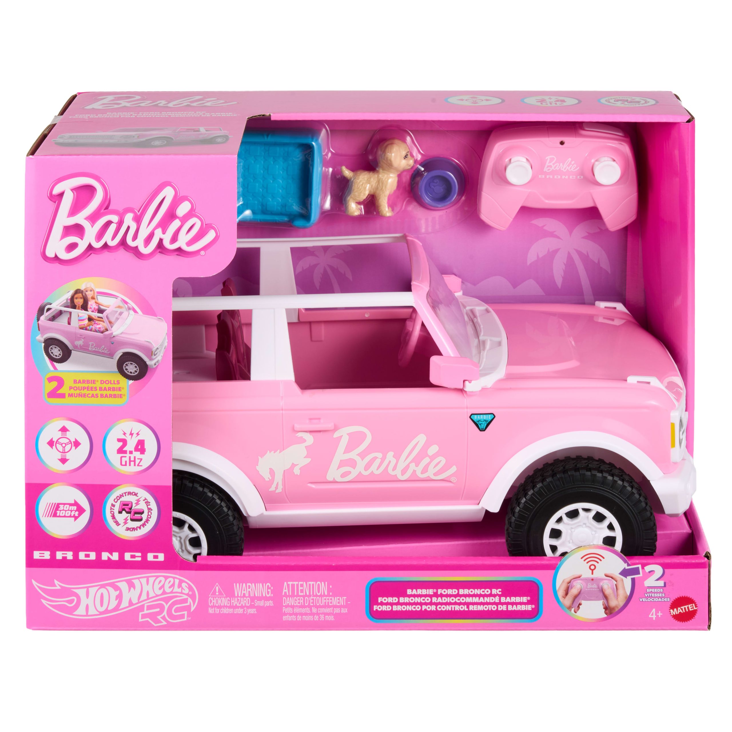 Hot Wheels RC Barbie Ford Bronco RC. Battery-Powered Remote-Control Toy Car With Accessories - Image 6