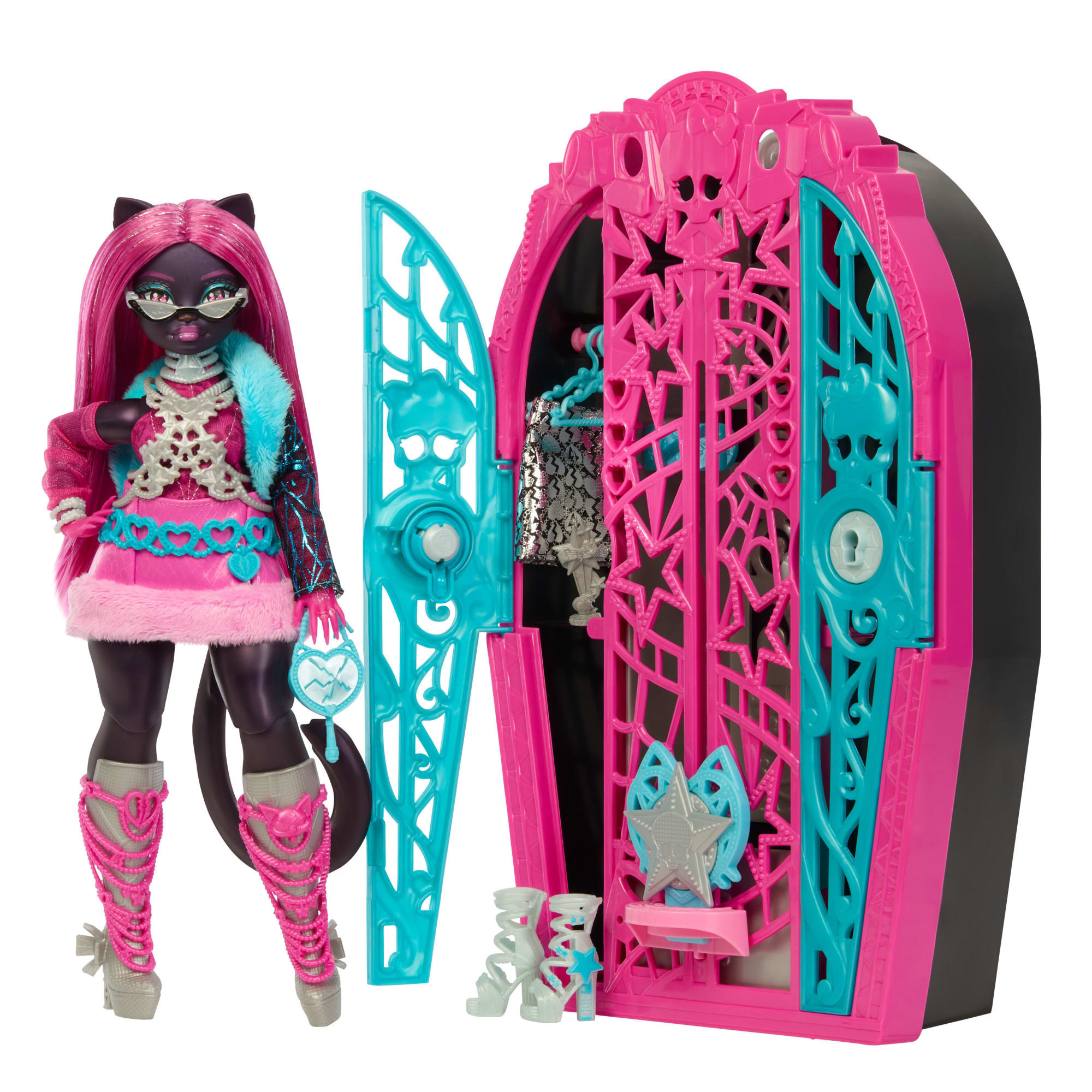 Monster High Skulltimate Secrets Hauntlywood Mysteries Doll. Catty Noir With 19+ Surprises