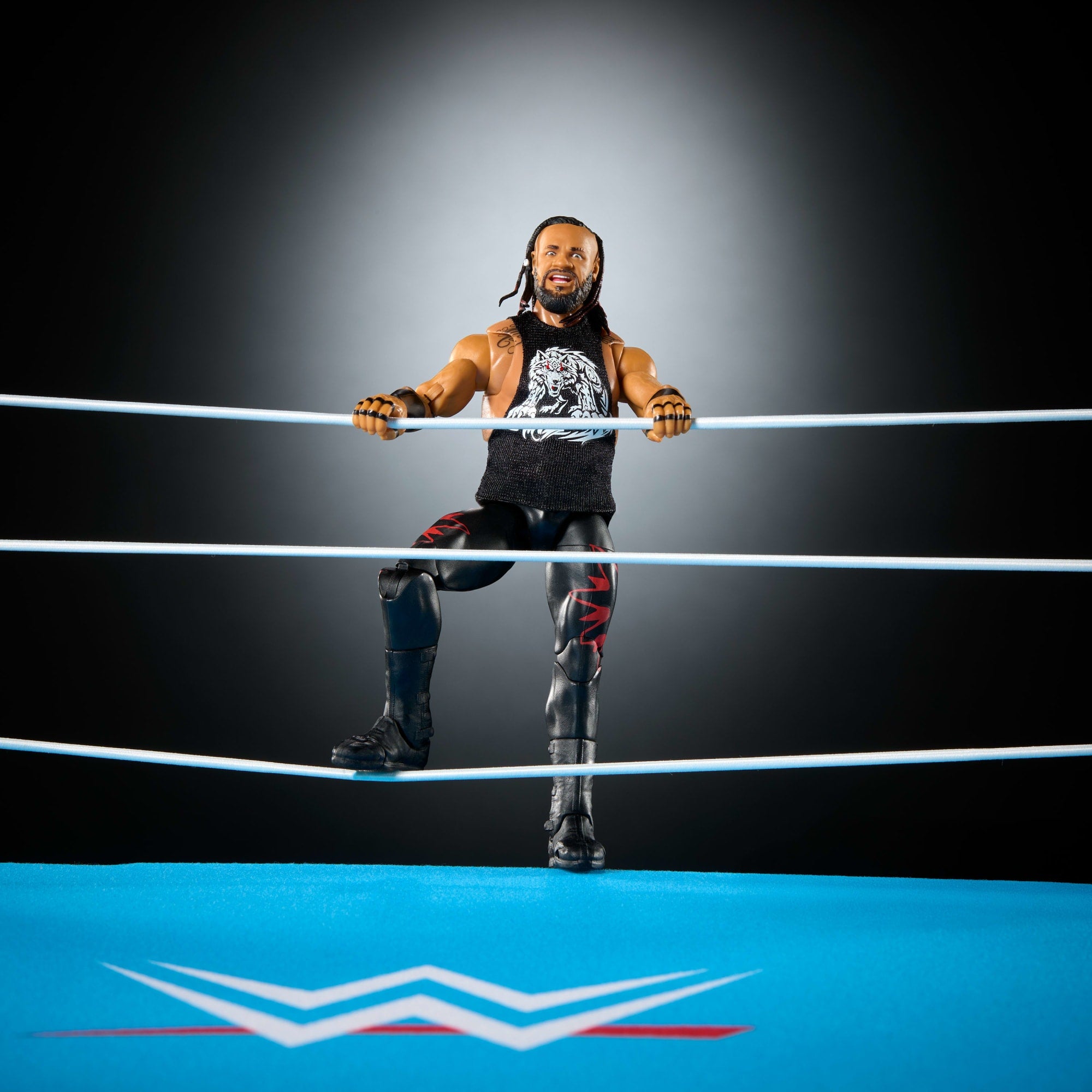 WWE Smack Down Wrestling Ring and WWE Ultimate Edition Jacob Fatu Figure - Image 5