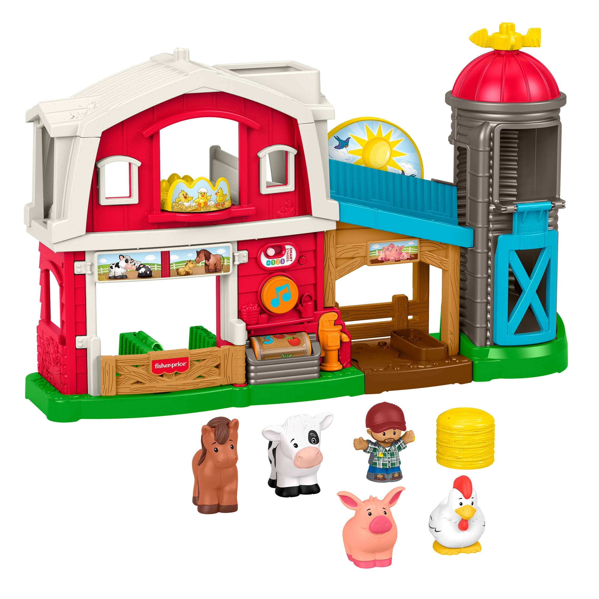 Fisher-Price Little People Caring Fun Animal Farm Playset Toddler Learning Toy. 6 Play Pieces