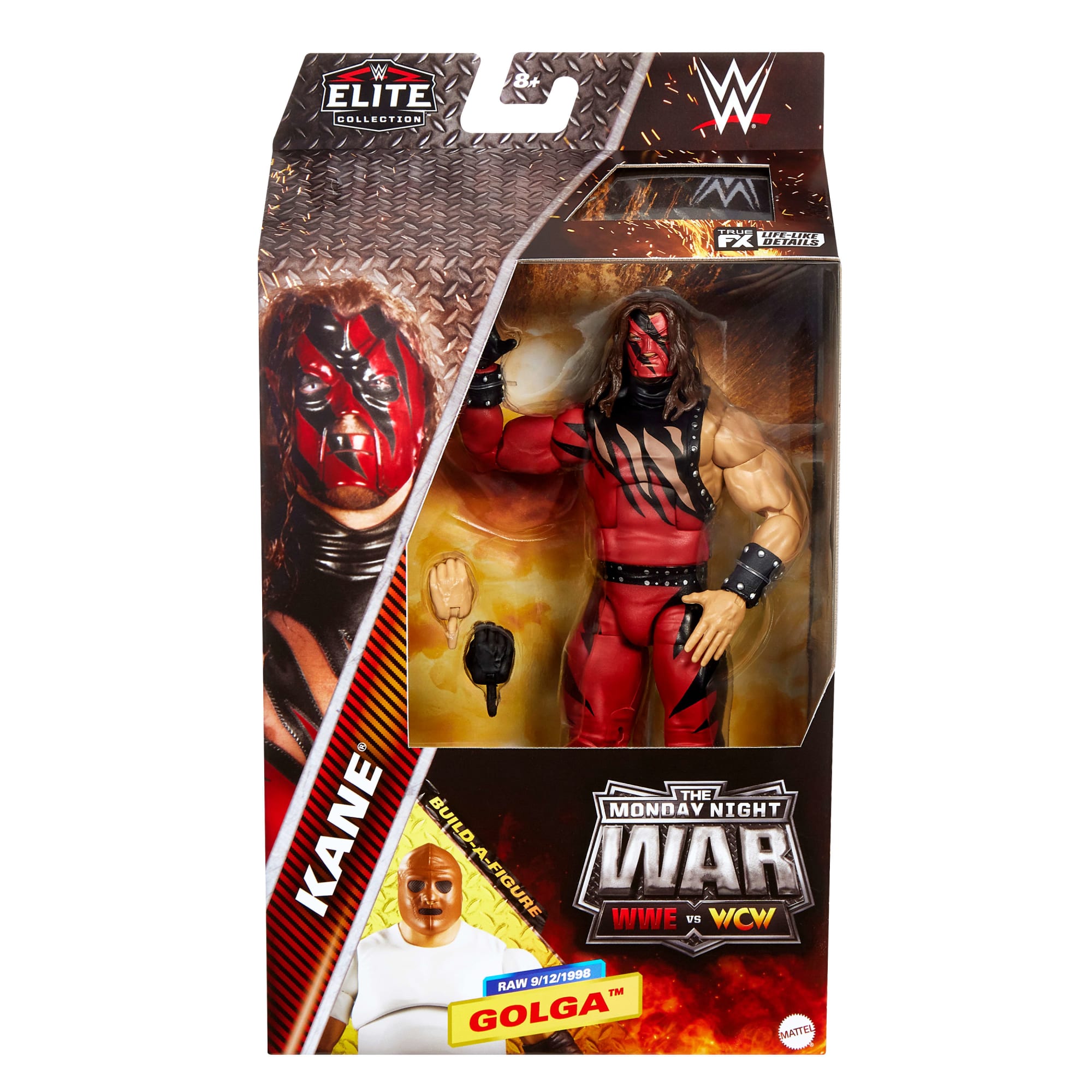WWE Elite Collection Monday Night War Kane Action Figure & Golga Build-A-Figure Parts - Image 10