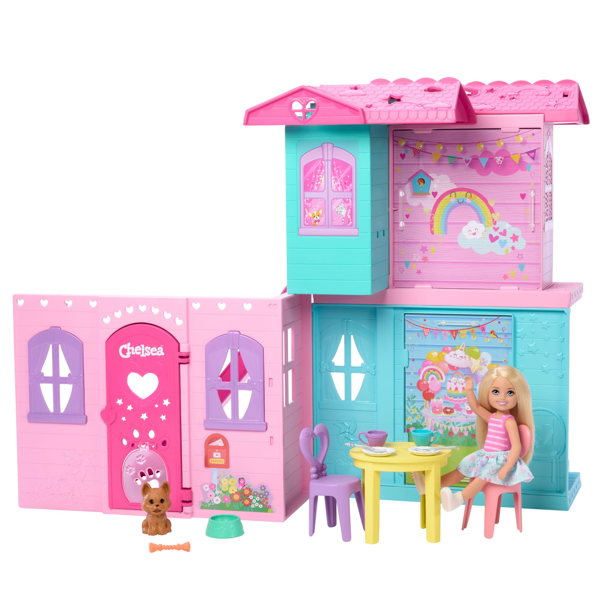 Barbie Chelsea Pop-Up Doll House With Doll & 15+ Accessories. House Expands To 17+ X 13+ Inches - Image 5