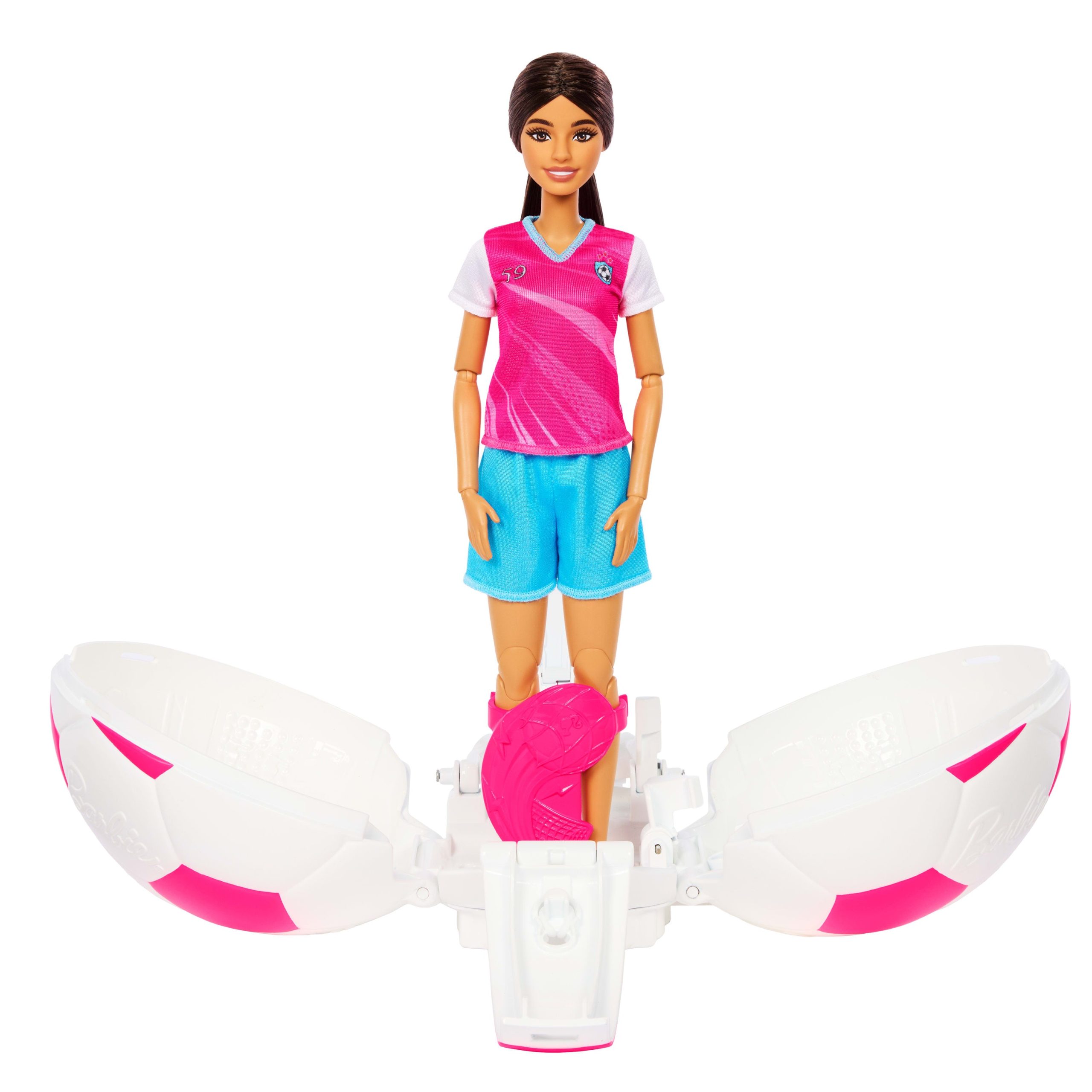 Barbie Team Barbie Roll And Reveal Soccer Player Doll And Accessories With Brunette Fashion Doll. 8 Surprises & Soccer Ball Encasement - Image 5