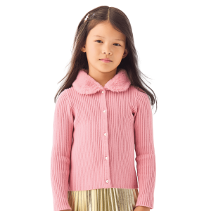 American Girl® x Janie and Jack Rosy Ribbed Cardigan for Girls