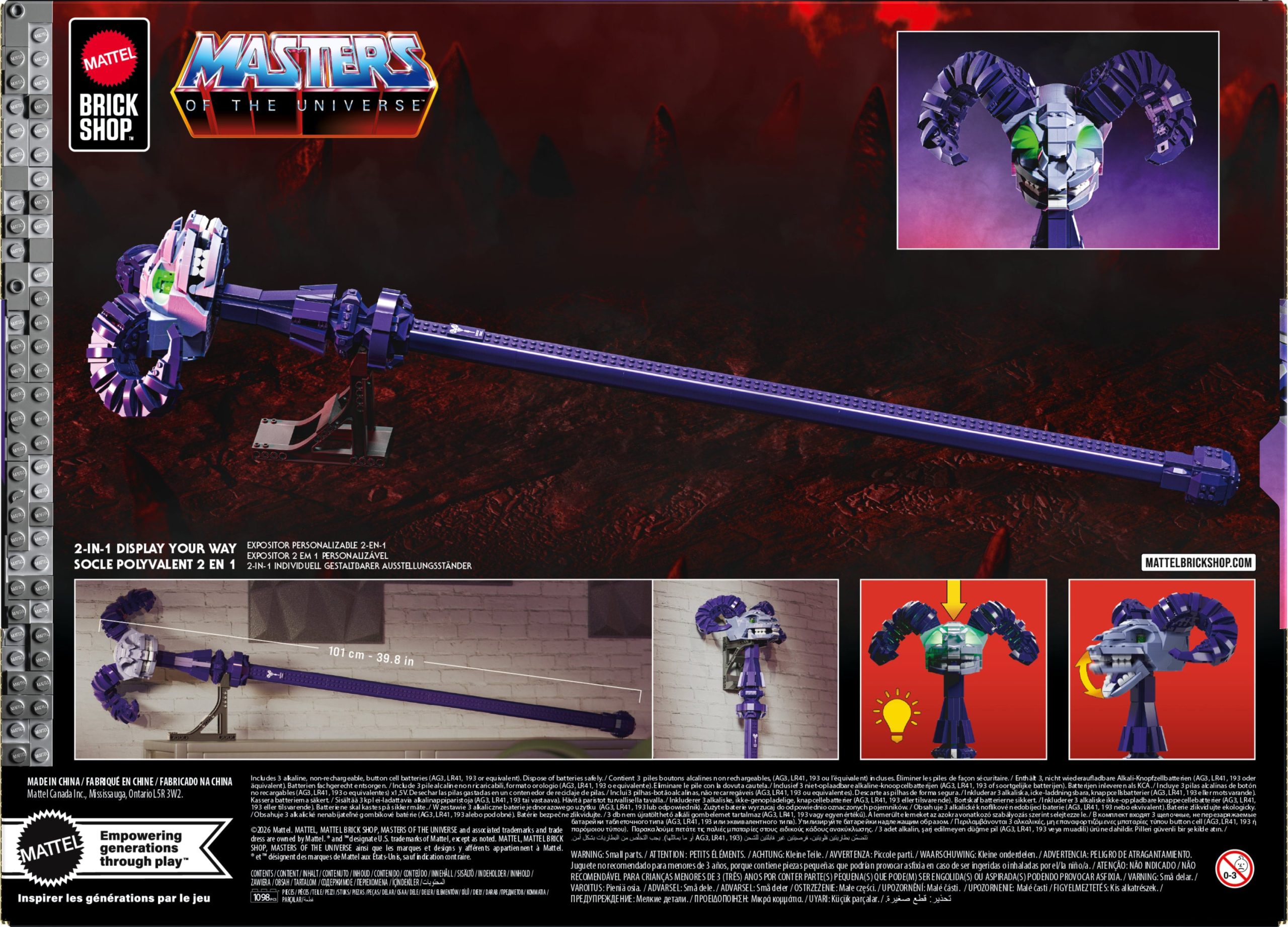 Mattel Brick Shop Masters of the Universe Skeletor Havoc Staff - Image 11