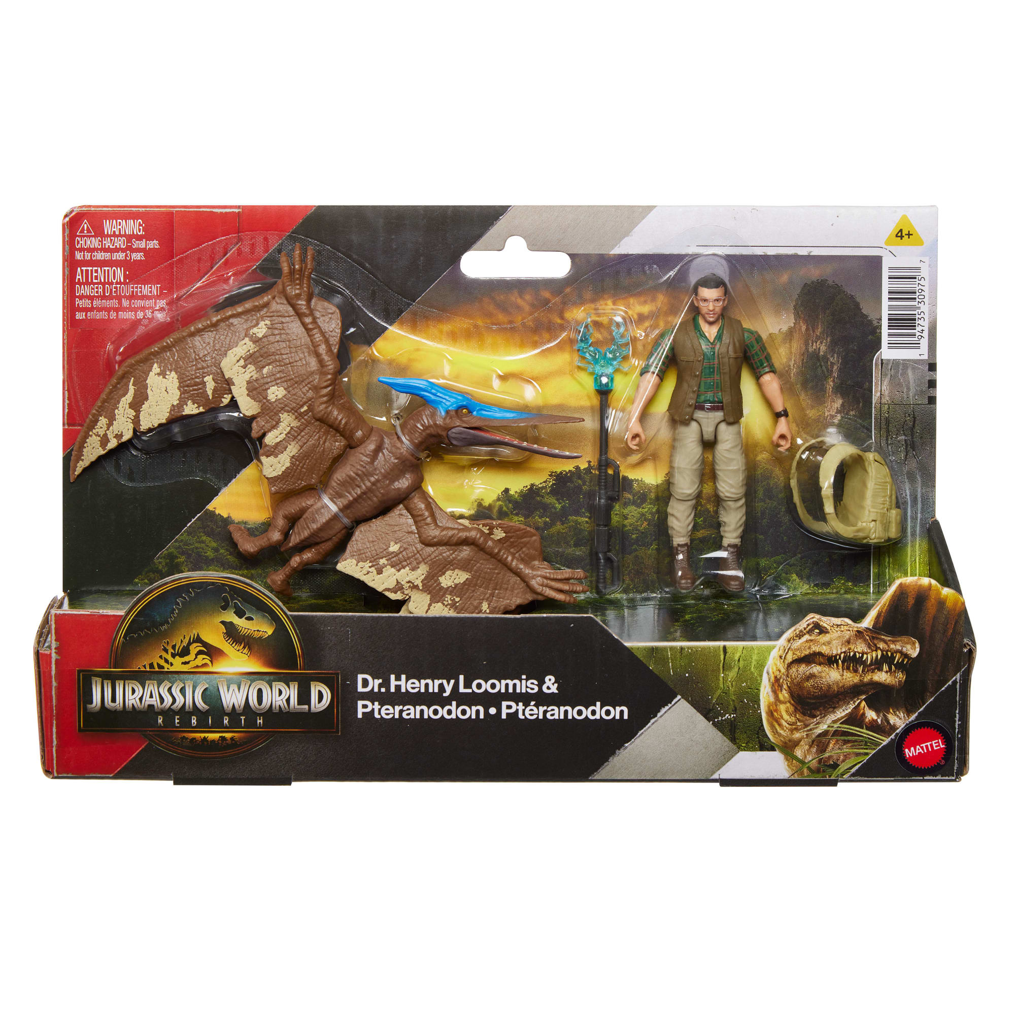 Jurassic World Rebirth Dr. Loomis & Pteranodon Figures Pack. Movie Accurate 3.75-Inch Scale - Image 6