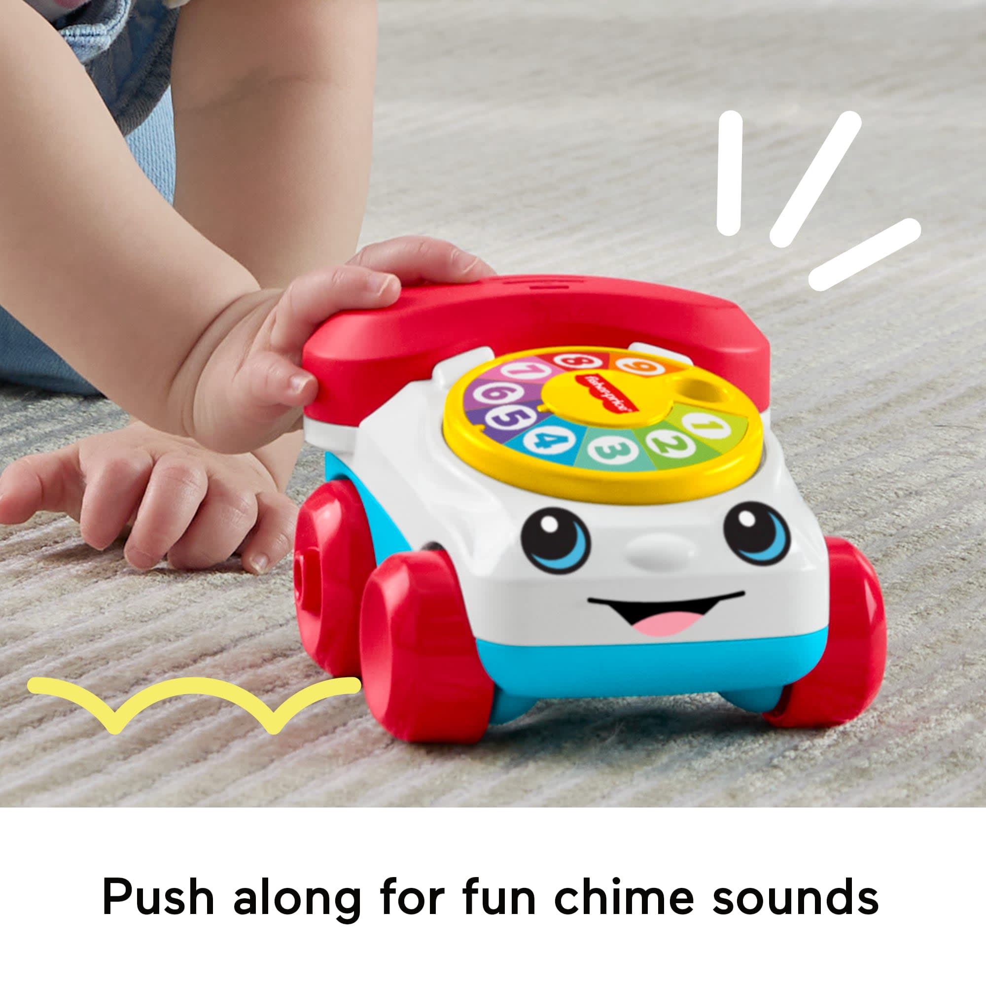 Fisher-Price Chatter Telephone Vehicle Push-Along Toy With Sounds For Baby & Toddler - Image 4