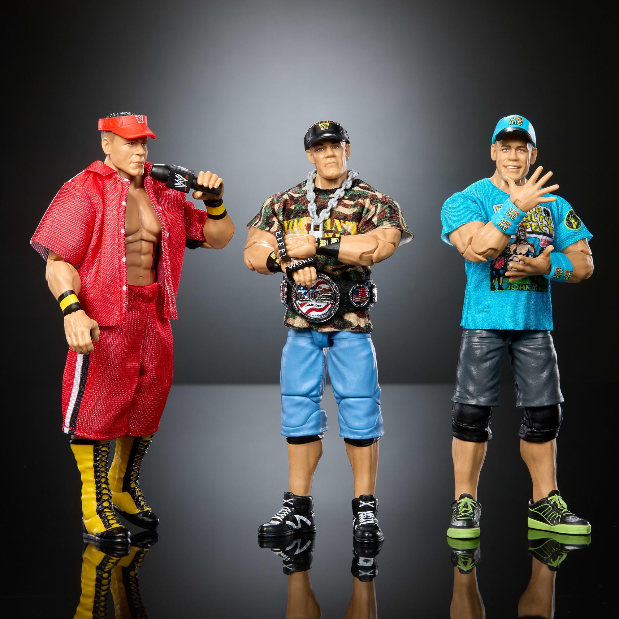 WWE Elite Collection John Cena 3-Pack. Collectible Set Of 6-inch Action Figures With Articulation - Image 2