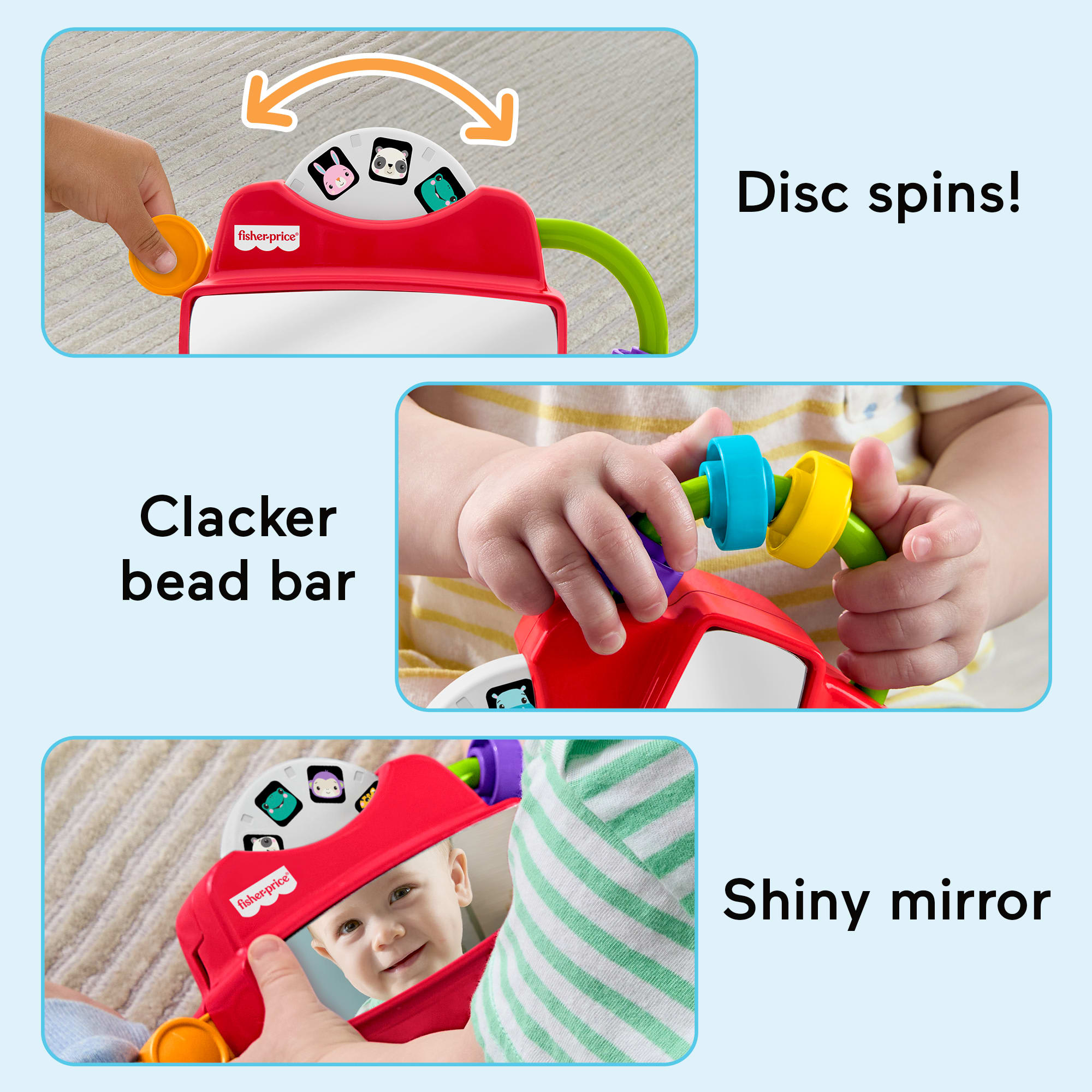 Fisher-Price Modern Classics Gift Set Of 3 Baby Activity Toys For Developmental Play - Image 5