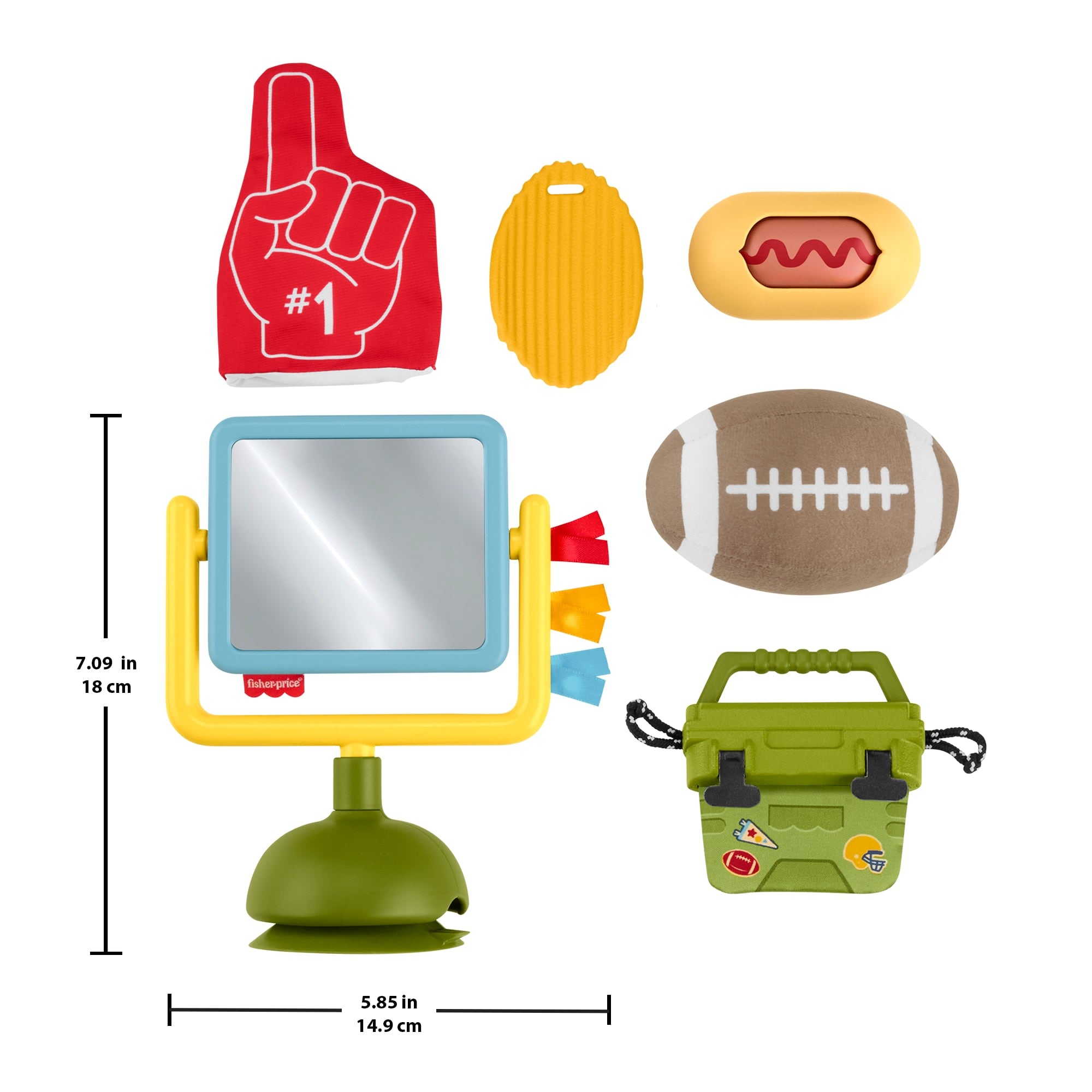 Fisher-Price Mini Me Moments Tiny Tailgater Set. 6-Piece Baby Sensory Activity Toys - Image 6