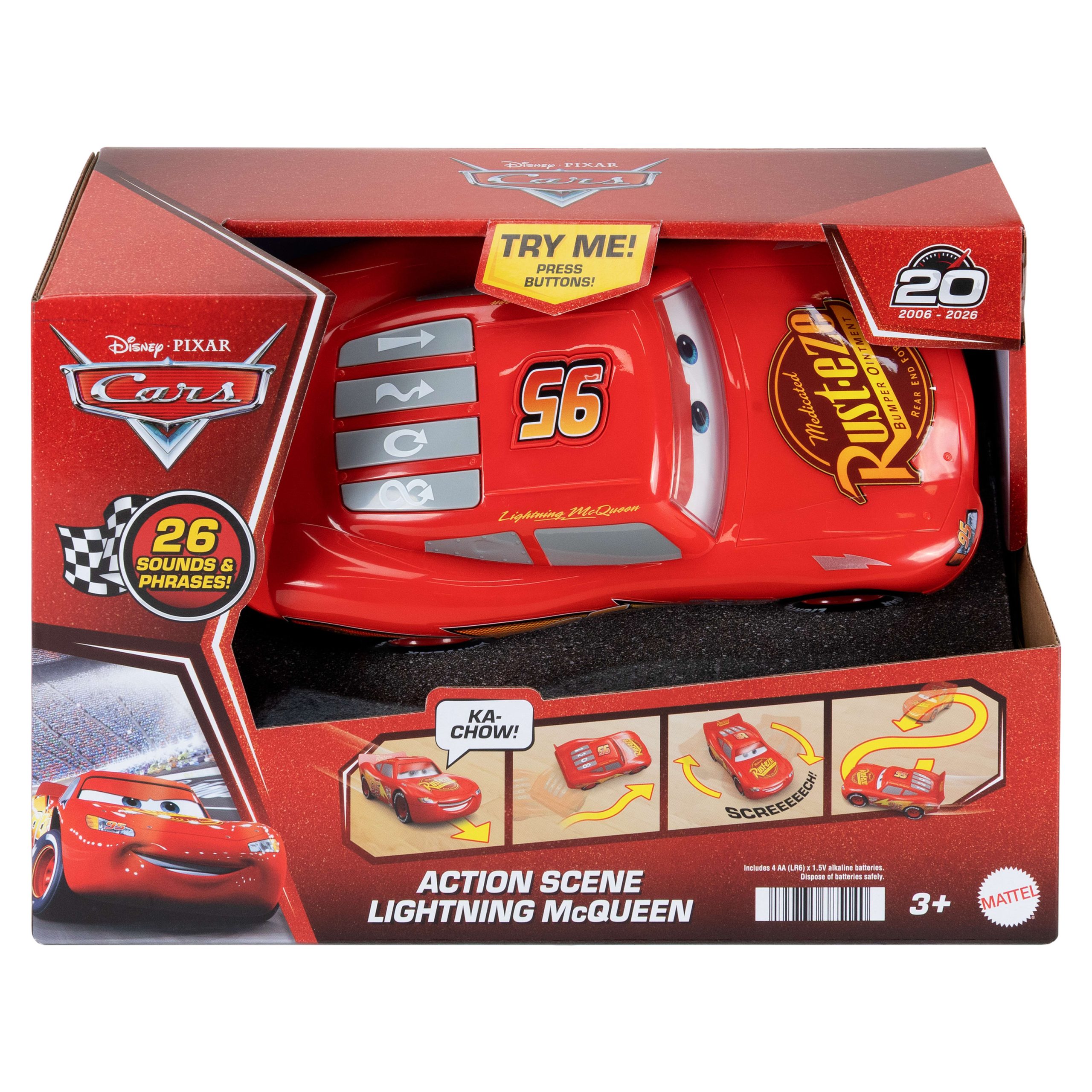 Disney And Pixar Cars Action Scene Lightning Mcqueen. Battery-Powered Toy Vehicle With Sound Effects - Image 6