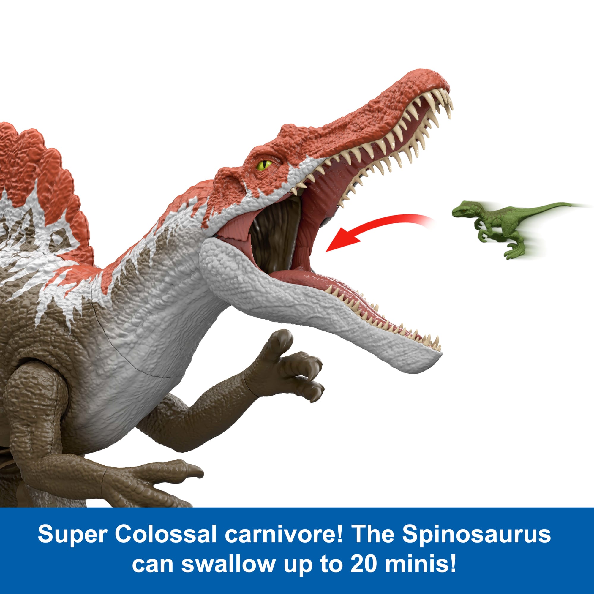 Jurassic World Super Colossal Spinosaurus Pack. 36 inch Long Dinosaur Toy & 2 Mini Figures - Image 3