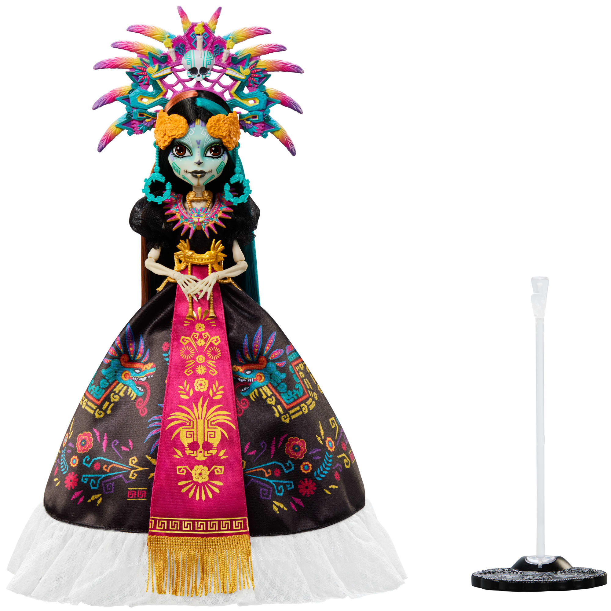 Monster High Skelita Calaveras Collectible Doll. Día De Muertos 2025. Aztec-inspired Gown - Image 5