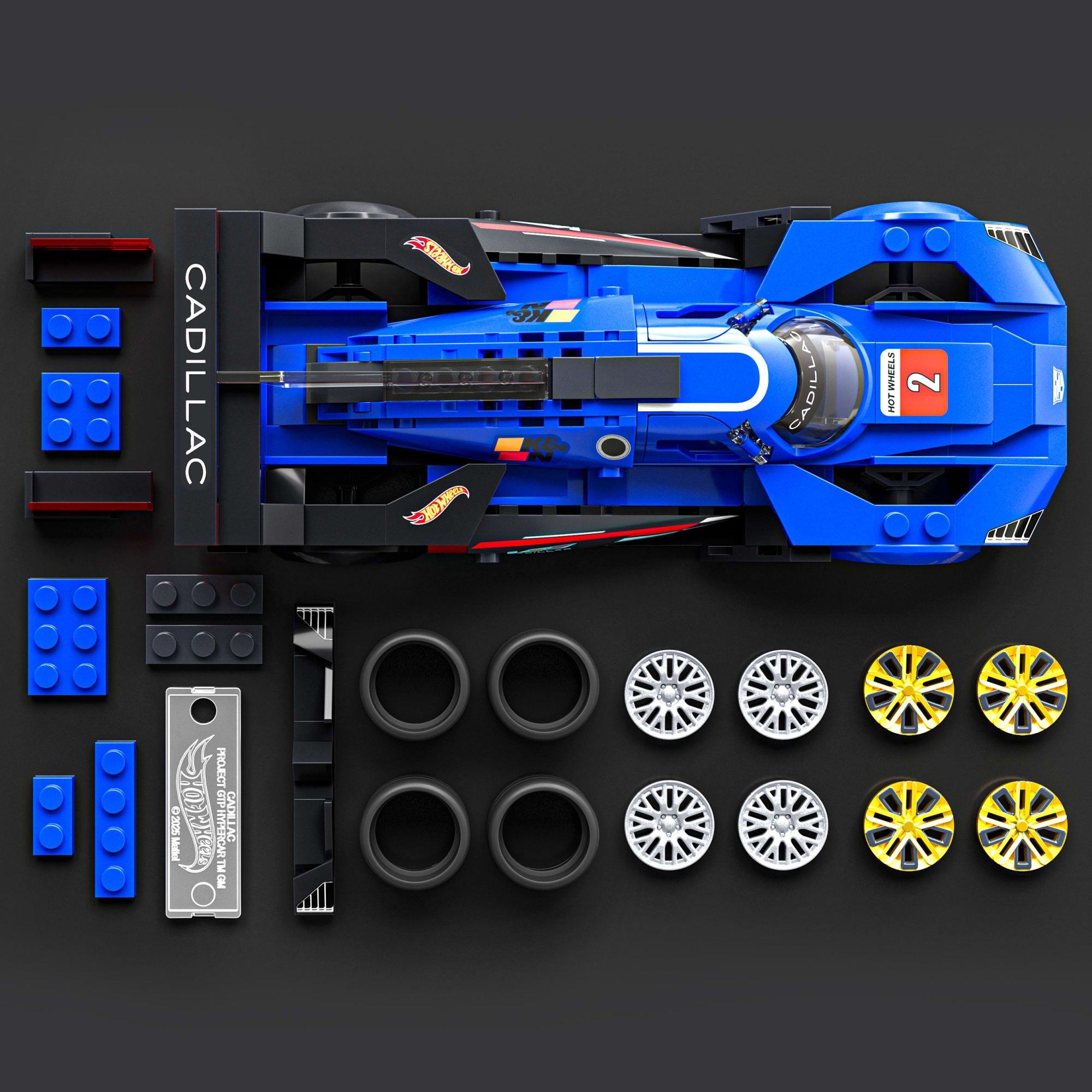 Mattel Brick Shop Hot Wheels Jogo de Construção Speed Cadillac Project GTP Hypercar - Image 4