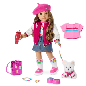 Truly Me™ 18-inch Doll #118. Puppy. Mini Backpack & Accessories AG™ Star Squad Bundle
