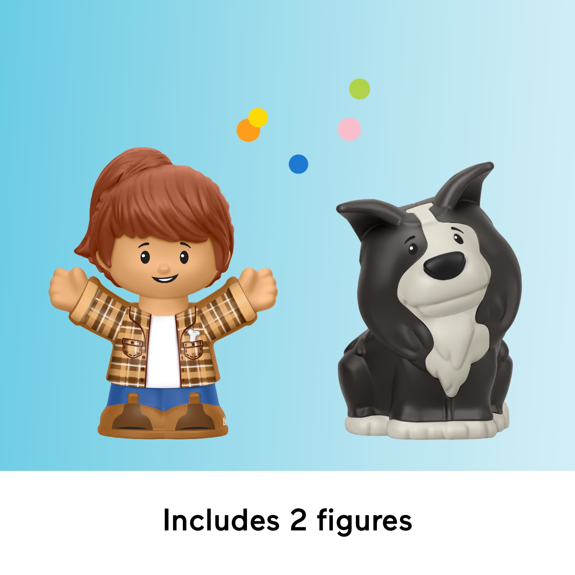 Fisher-Price Little People Push & Play Tractor. Musical Toy Farm Vehicle & 2 Figures For Toddlers - Image 5
