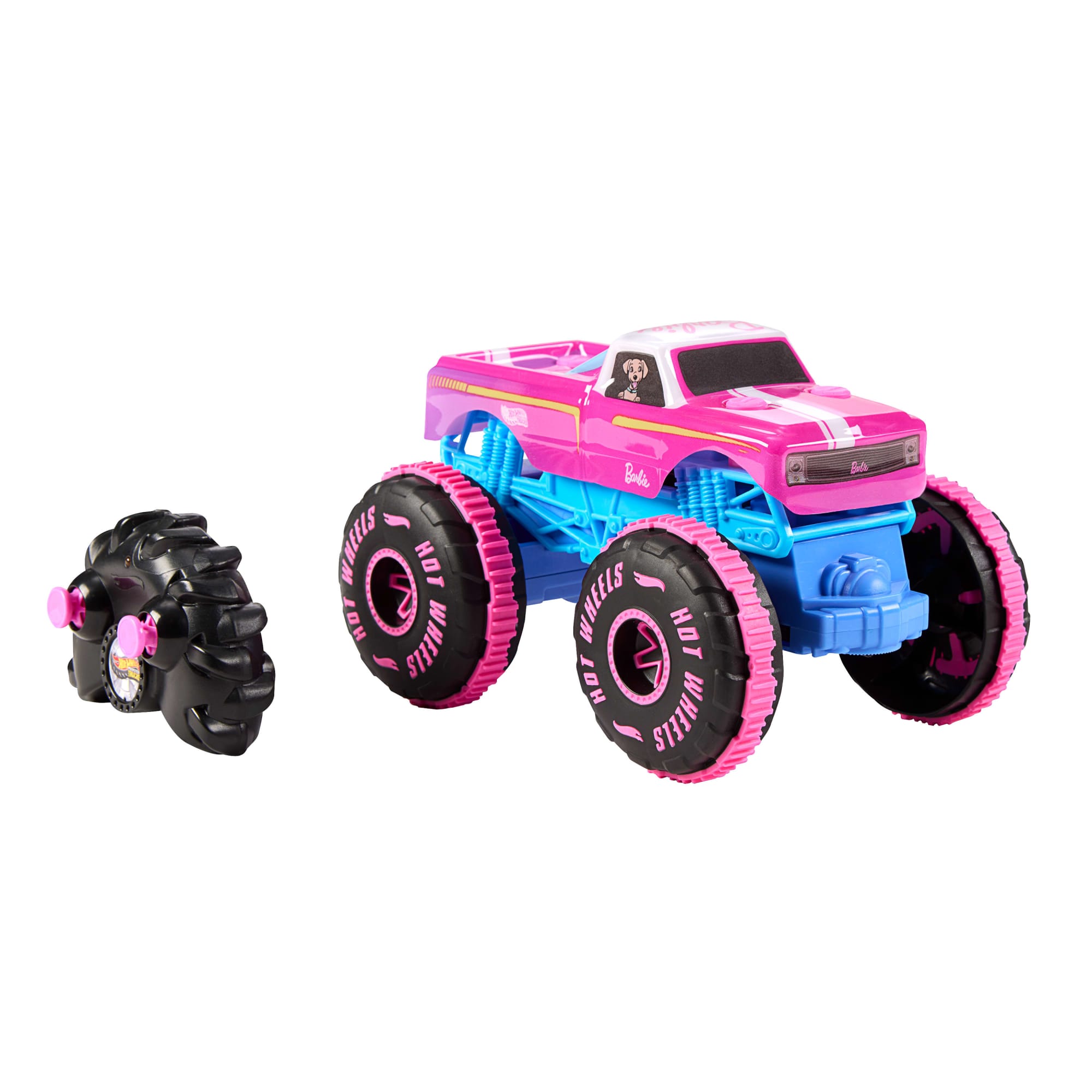 Hot Wheels Monster Trucks 1:24 Scale Barbie RC Toy Vehicle. Battery-Powered Remote-Control Truck - Image 2