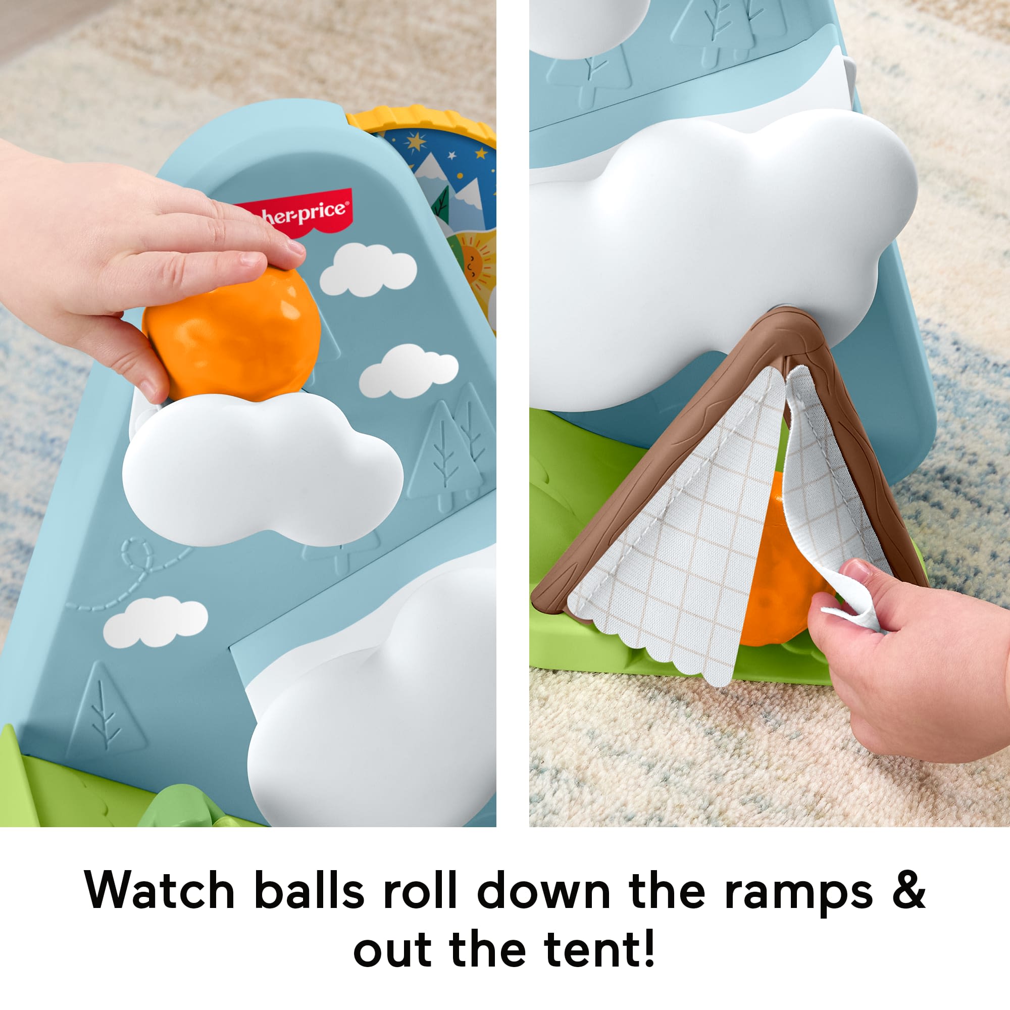 Fisher-Price Friendship Forest Ball Drop Mountain Developmental Activity Toy For Baby. 5 Balls - Image 3