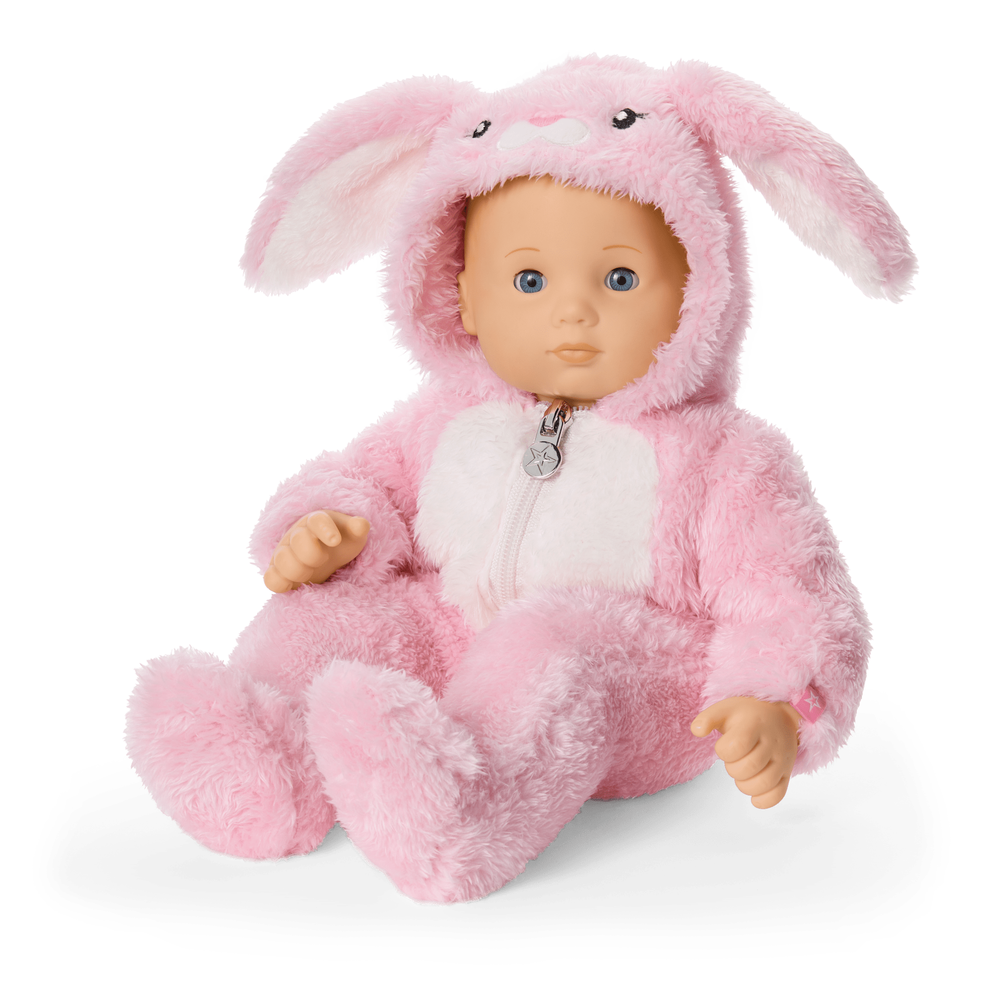 Playful Pink Bunny One-Piece Outfit for Bitty Baby® Dolls - Image 2