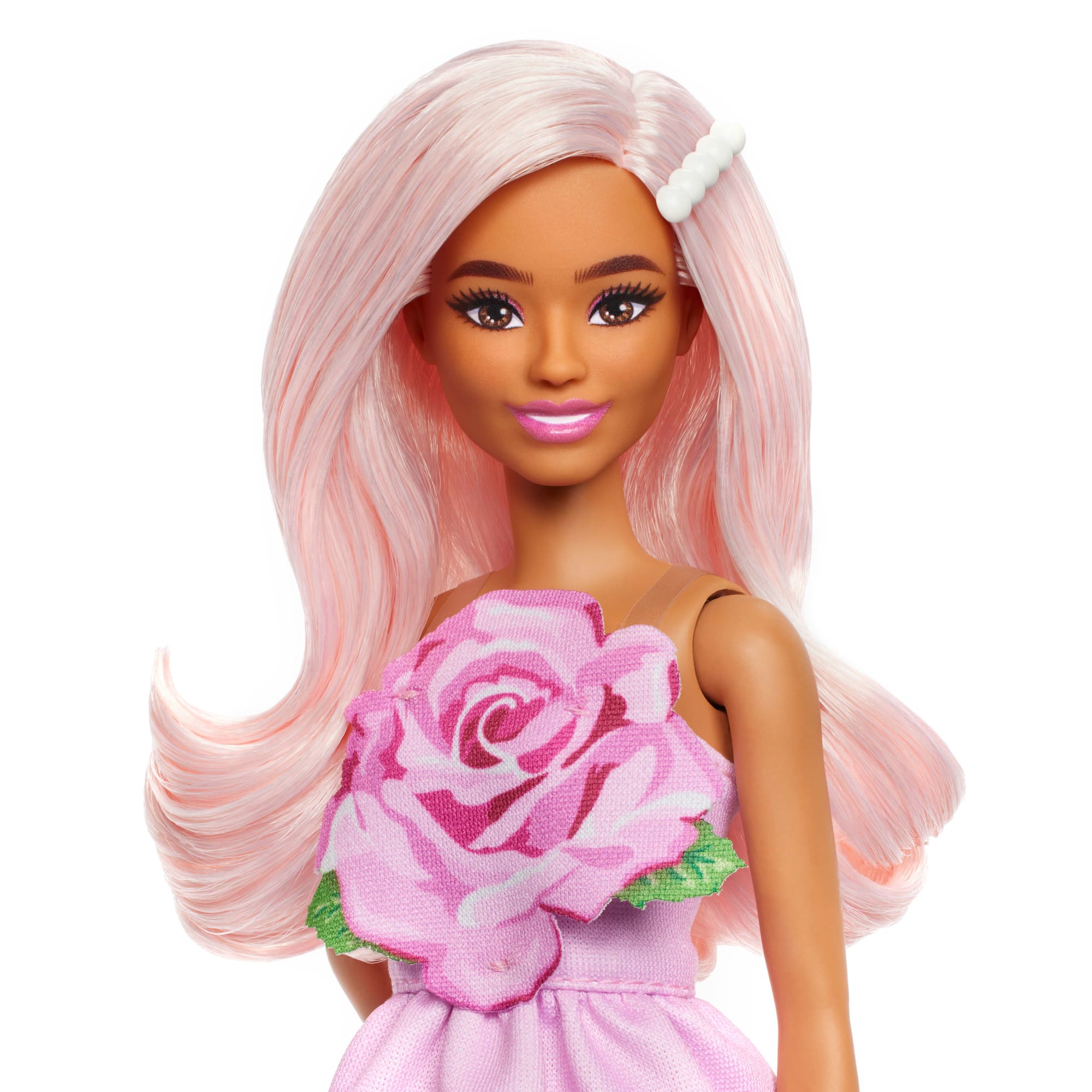 Barbie® Poupée Barbie Fashionistas Robe Sans Bretelle Rose - Image 3