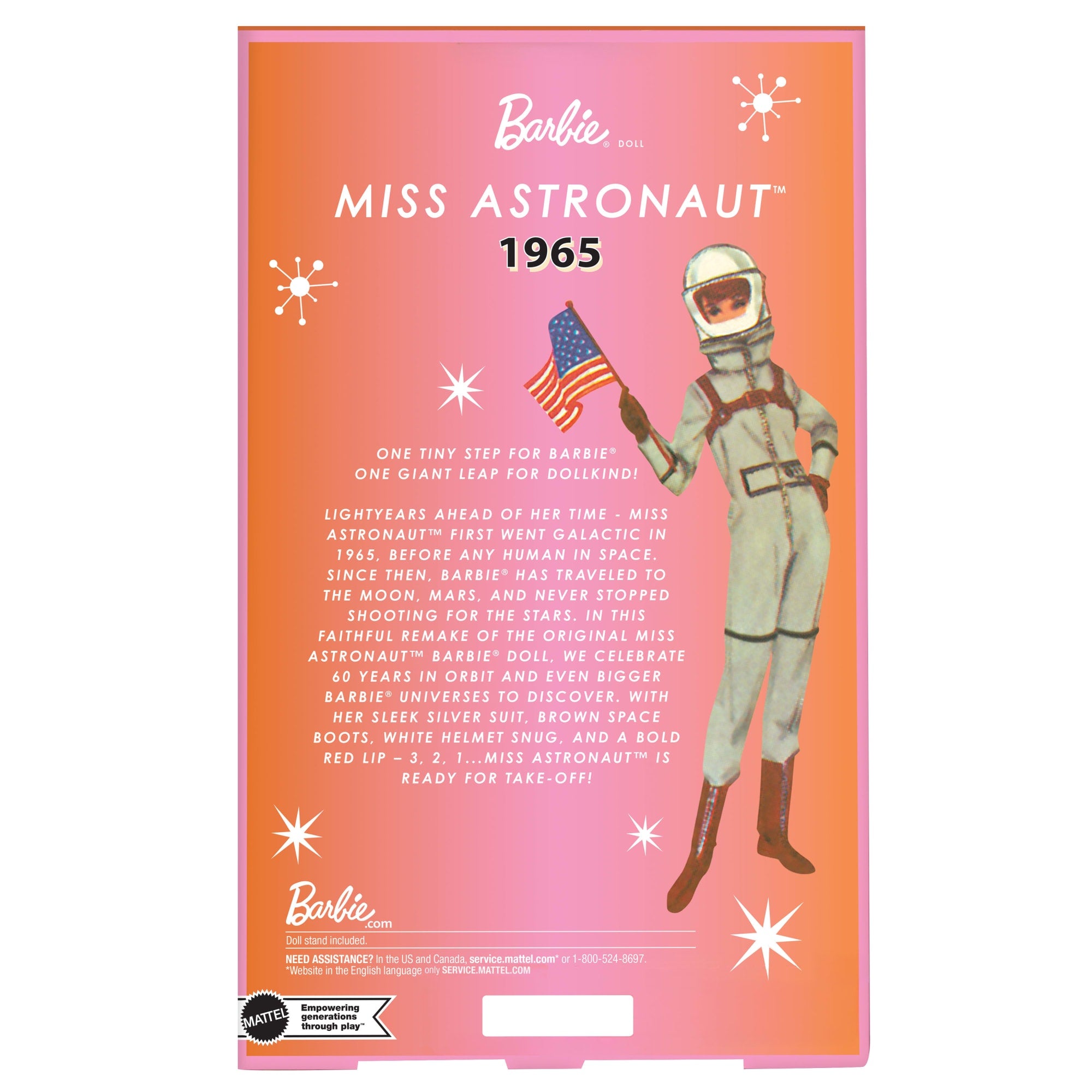 Barbie Signature Miss Astronaut Doll Collectible With Silver Suit. Space Boots. & Helmet Accessory - Image 6
