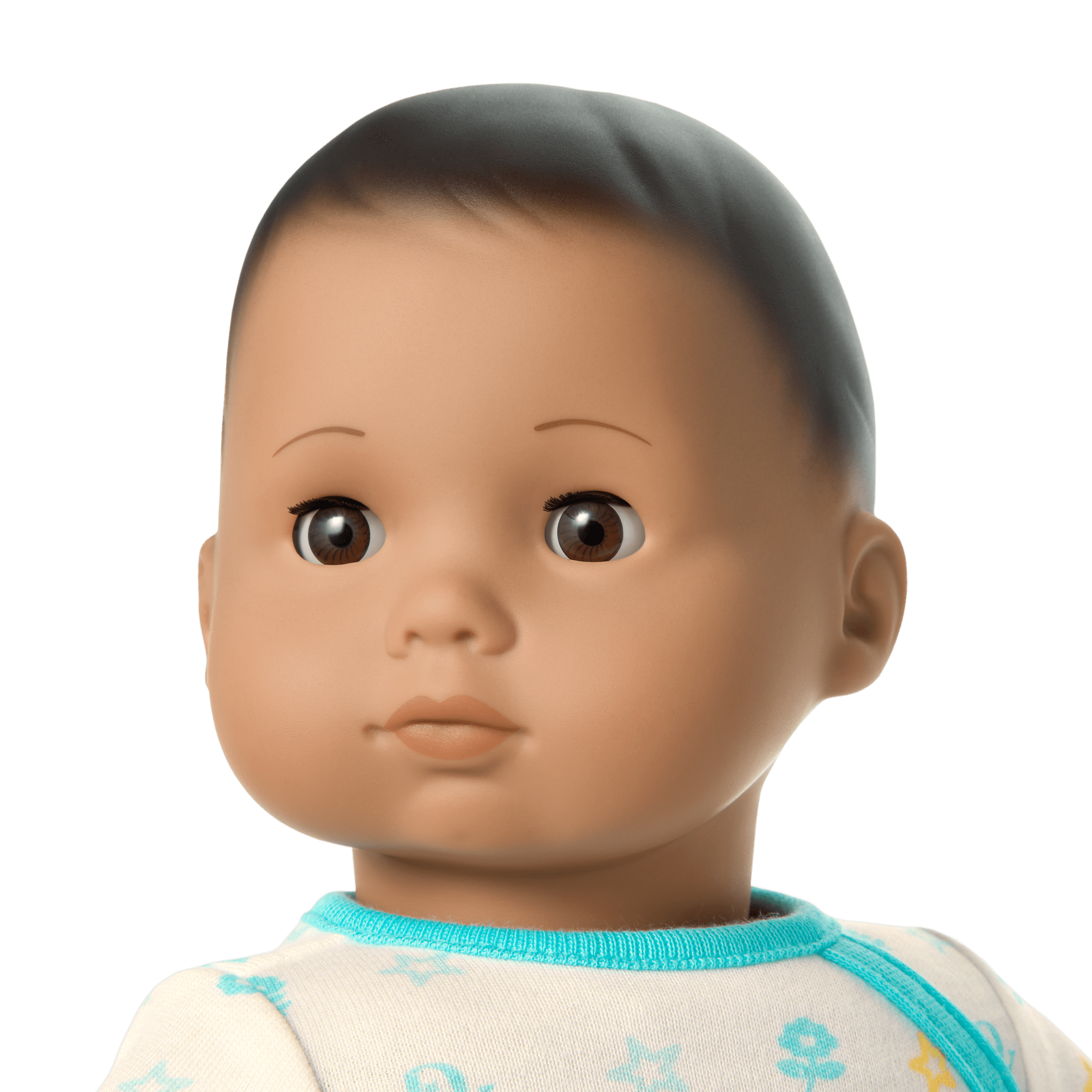 Bitty Baby® Doll #5 with dark-brown hair in Pastel Blue - Image 3