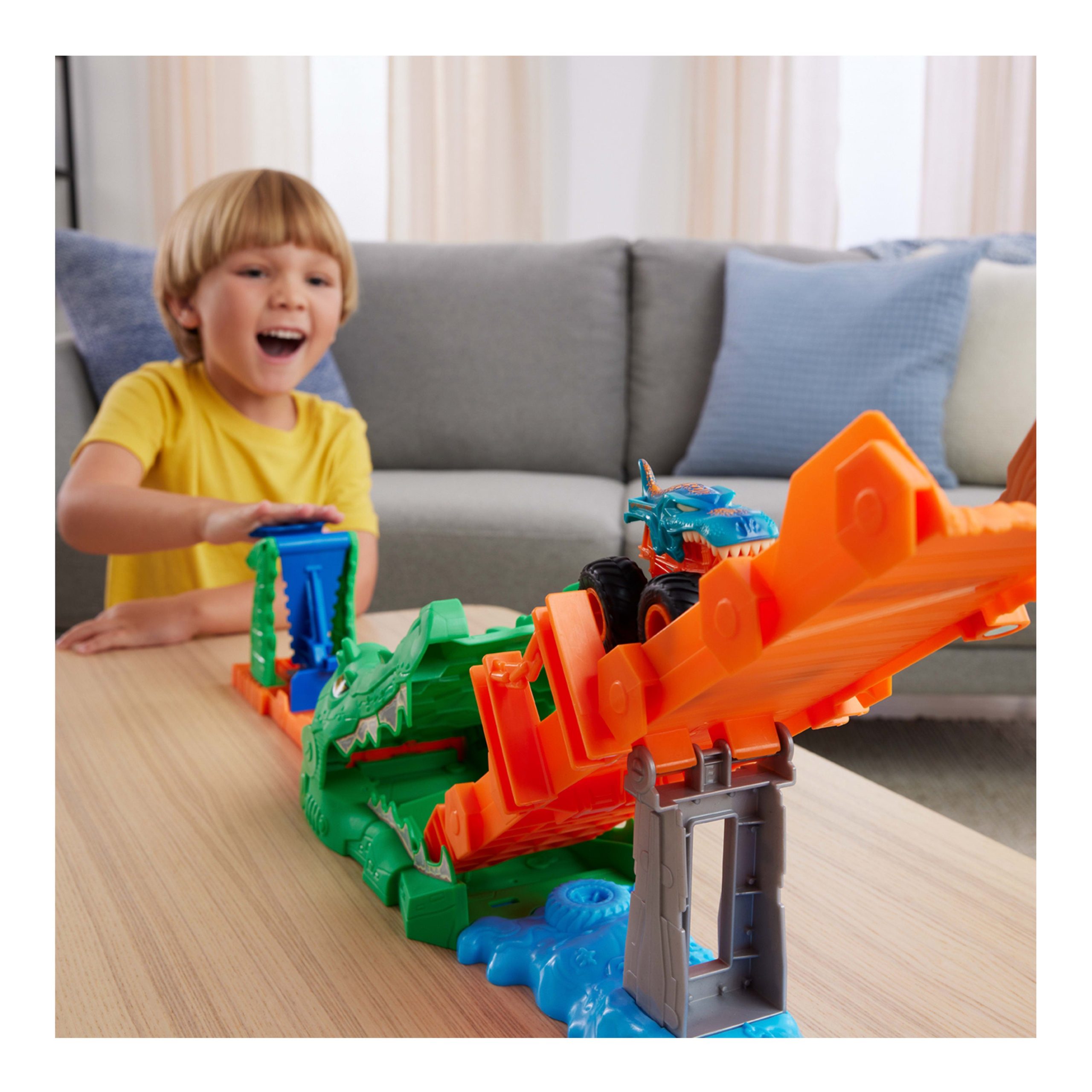 Hot Wheels Monster Trucks Pista Ataque ao Crocodilo - Image 2