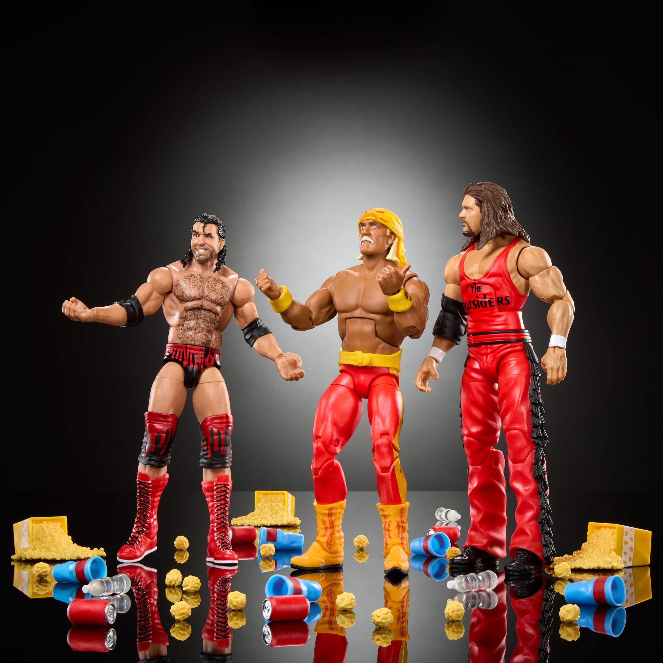 WWE Elite Scott Hall Kevin Nash Hulk Hogan Action Figures - Image 2