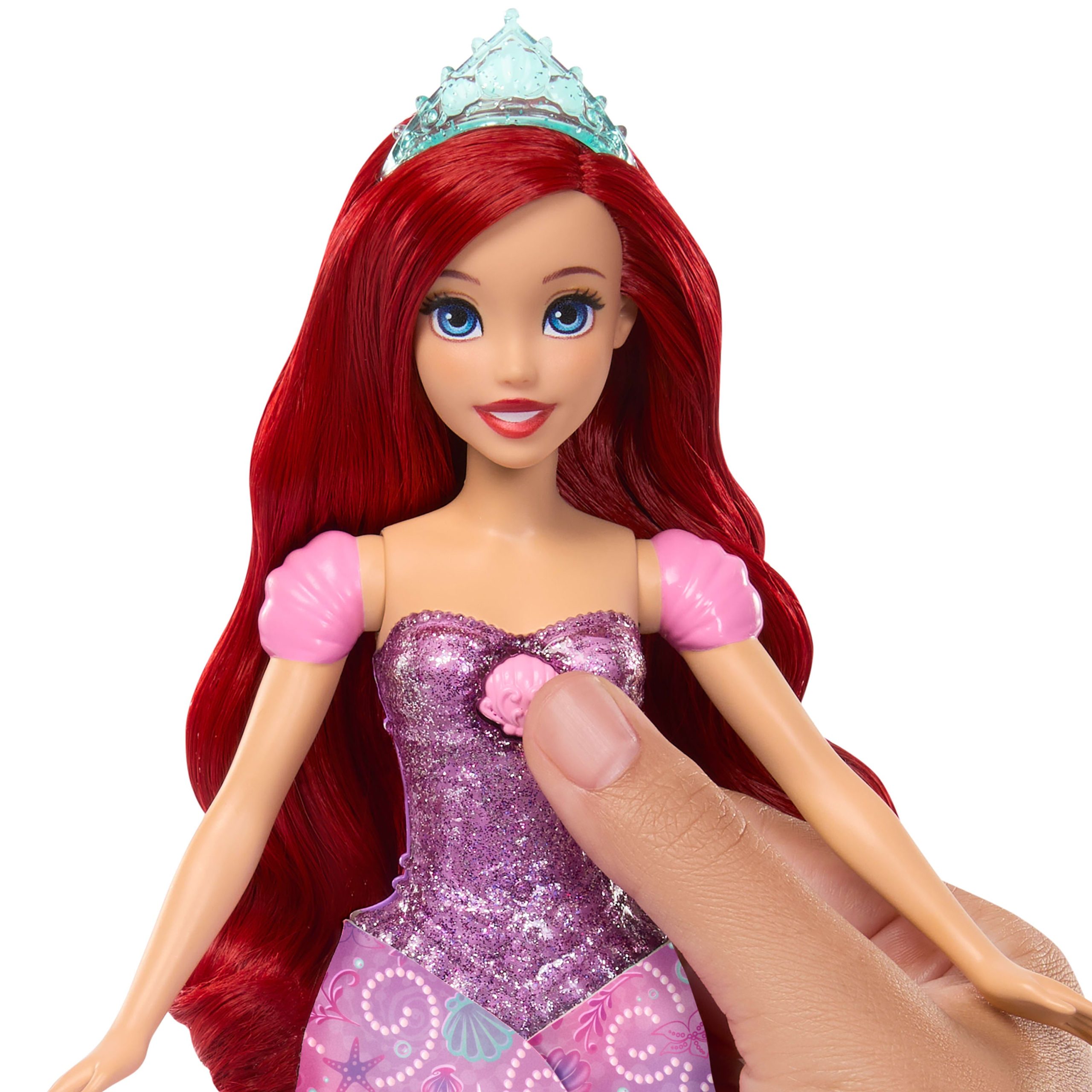 Disney Princess Ariel Human To Mermaid Transforming Fashion Doll With Flounder & 2 Accessories - Image 4