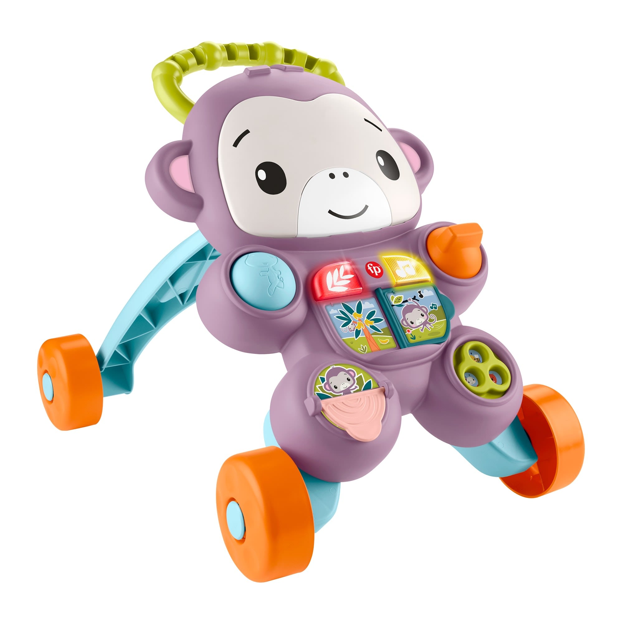 Fisher-Price Learn With Me Purple Monkey Walker Baby Activity Toy With Music & Lights
