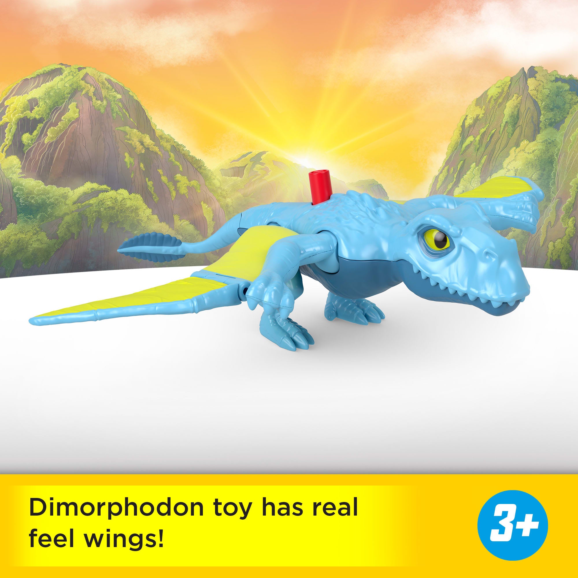 Fisher-Price Imaginext Jurassic World Rebirth Dimorphodon Dinosaur Action Figure With Wing Motion - Image 2