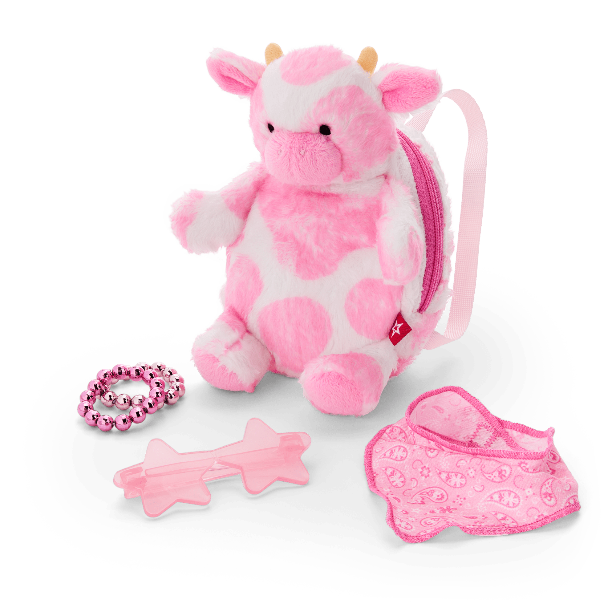 Glam Pink Cowgirl Outfit & Pink Spotted Cow Backpack & Accessory Set Bundle - Image 6