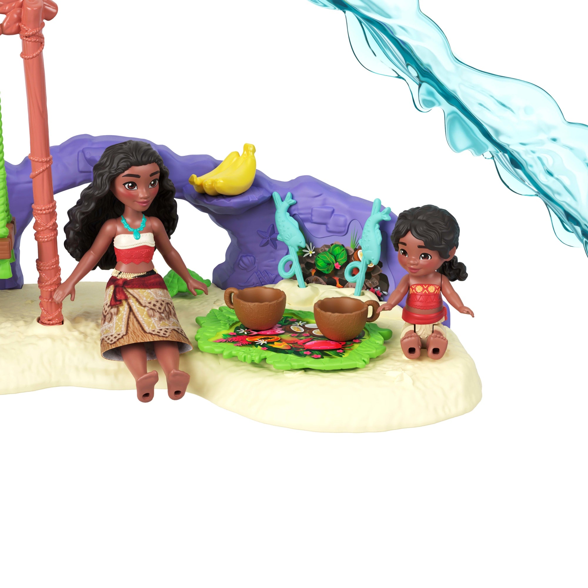 Disney Moana 2 Toys. Moana's Island Adventure Playset With 2 Small Dolls. 2 Friends & 8 Accessories - Image 3