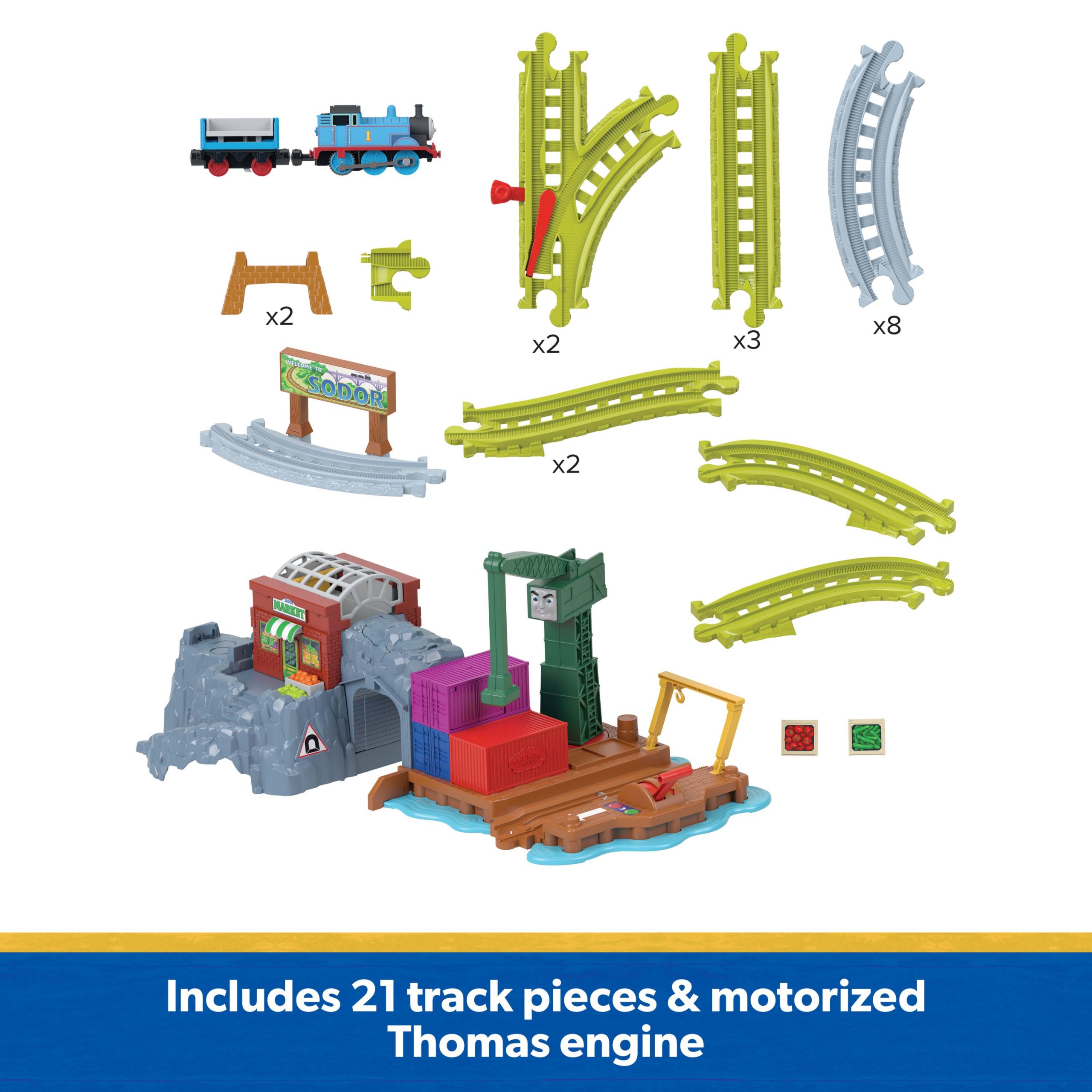 Thomas & Friends Cranky's Dockside Delivery Train Set From Fisher-Price With Motorized Thomas Engine - Image 5
