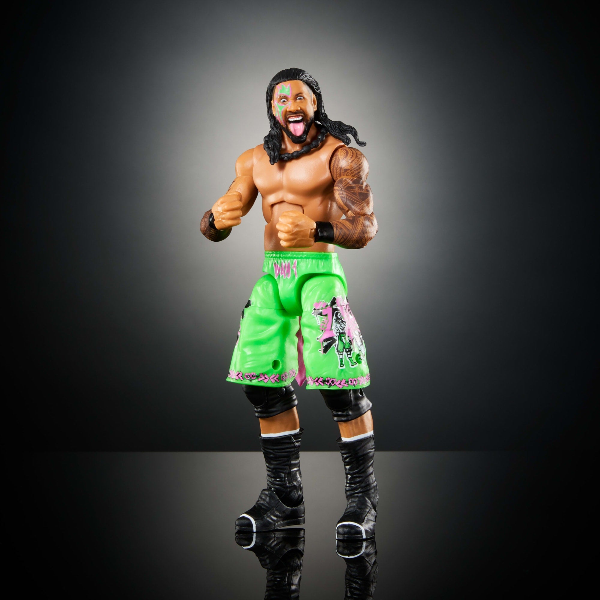 WWE Figura de Acción Elite Jimmy Uso verde - Image 4