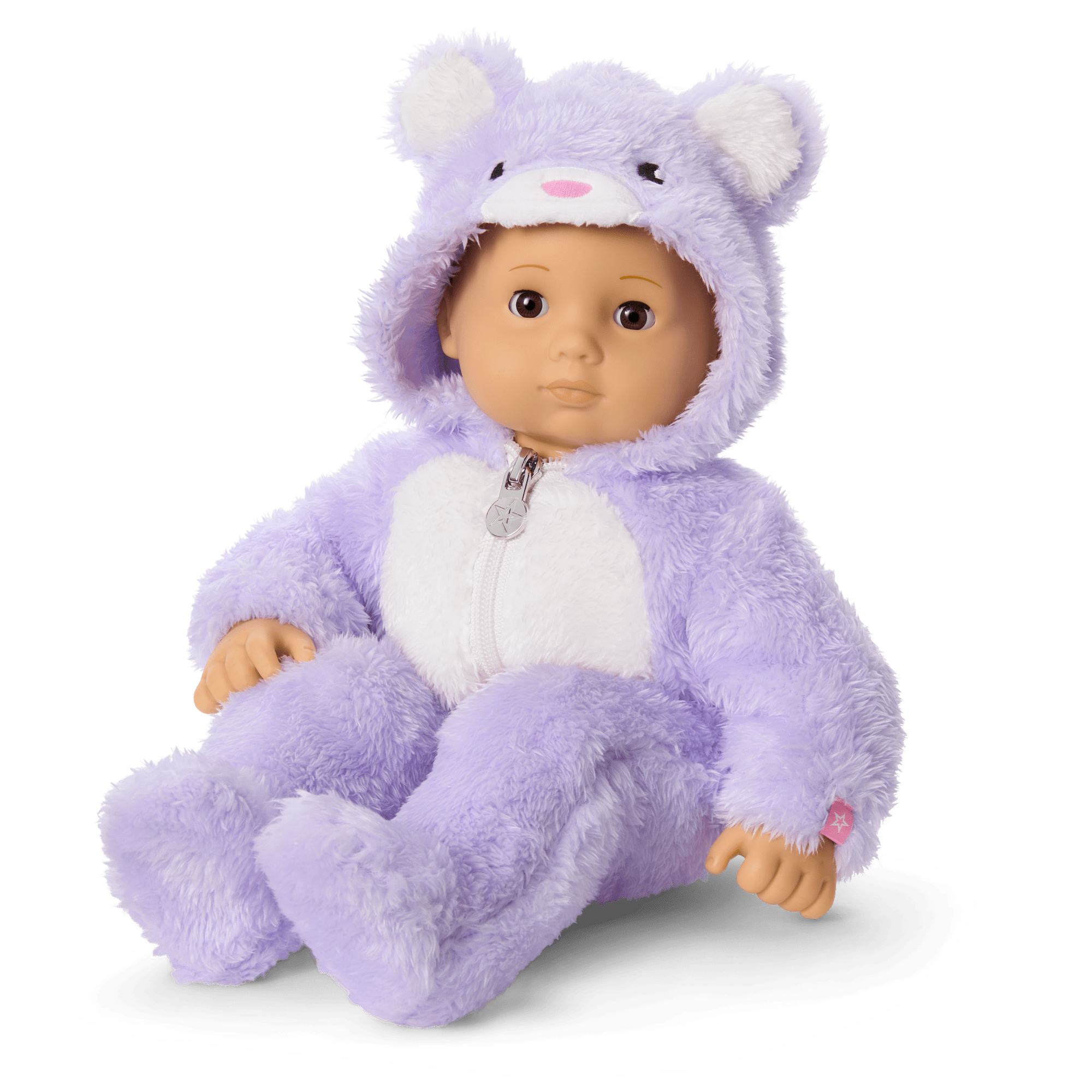 Lovable Lavender Bear One-Piece Outfit for Bitty Baby® Dolls - Image 2