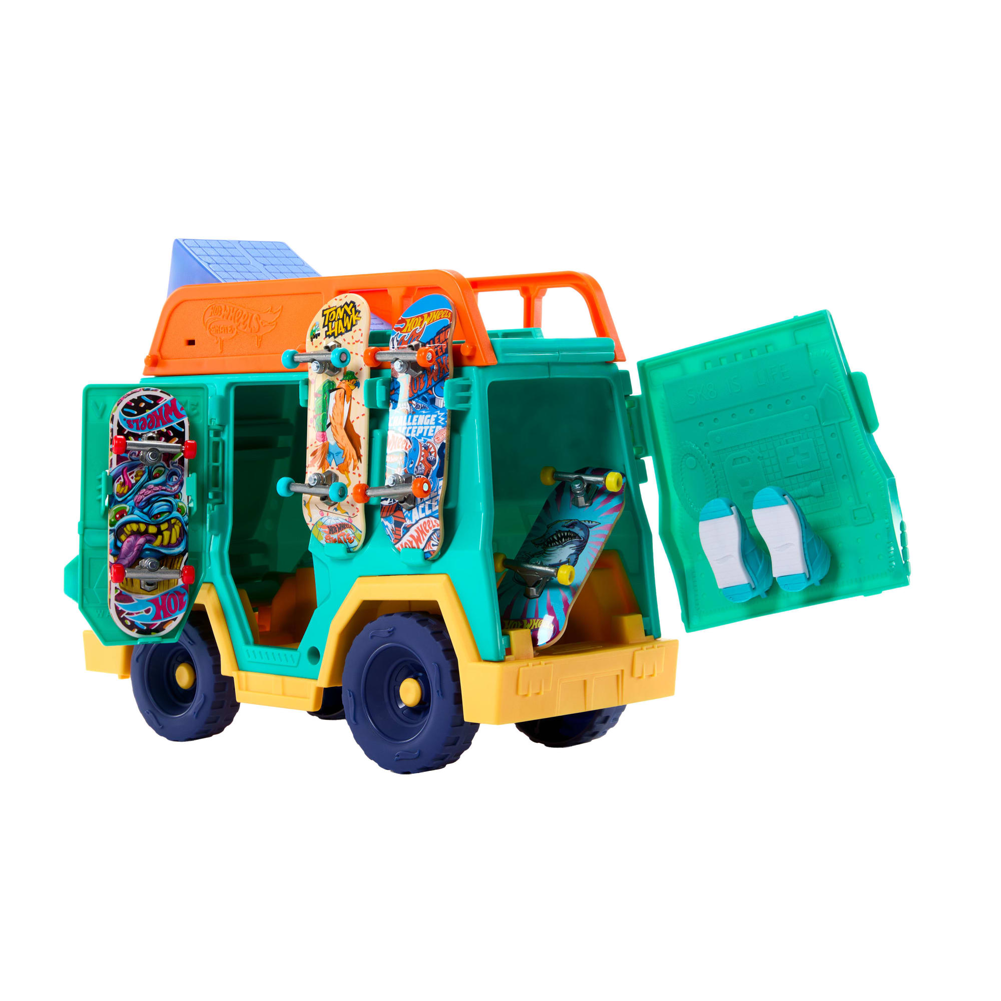 Hot Wheels Skate Tony Hawk Skate Van Playset With Exclusive Fingerboard & Removable Skate Shoes - Image 5