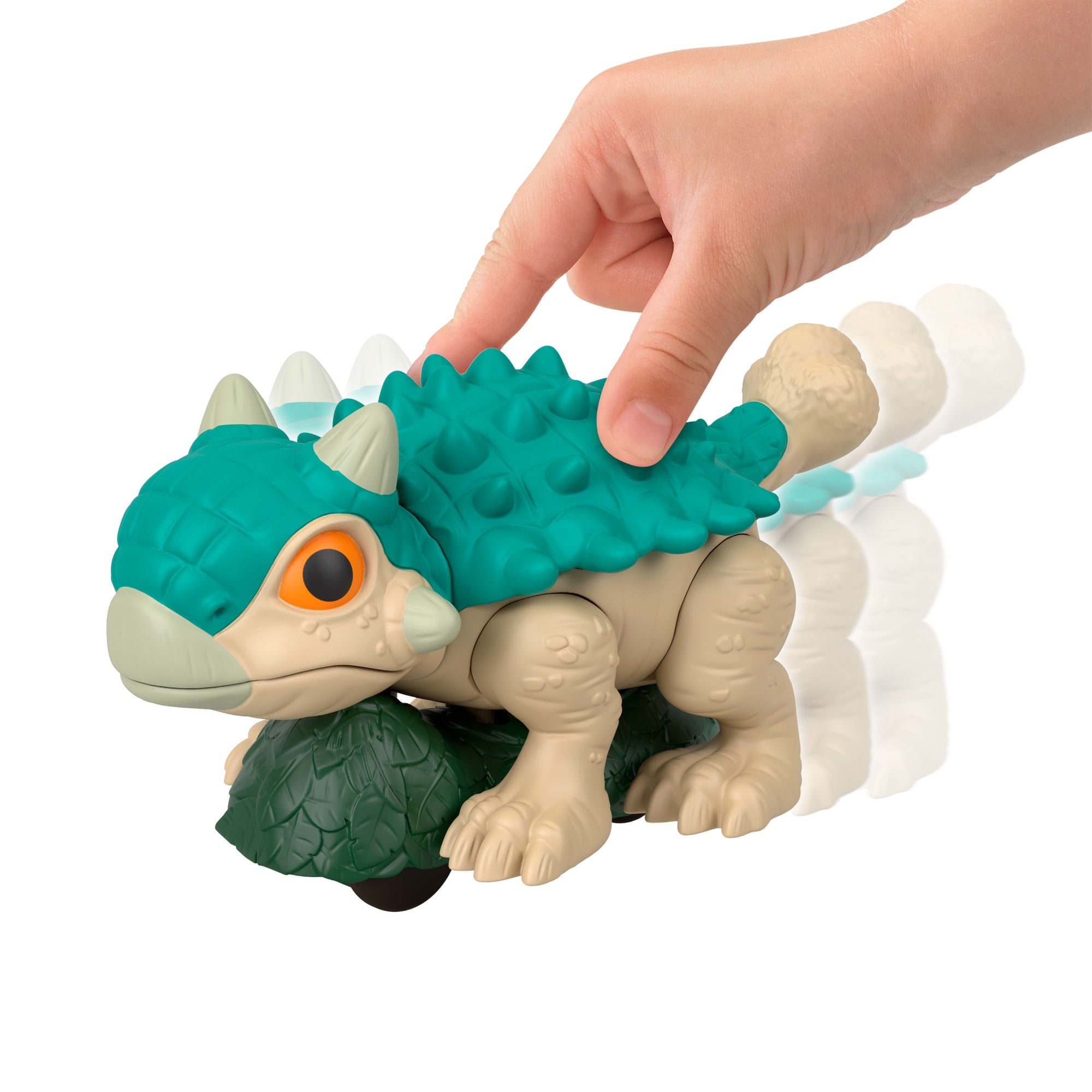 Fisher-Price Imaginext Jurassic World Ankylosaurus Dinosaur Toy With Wheels & Wiggling Motion - Image 4