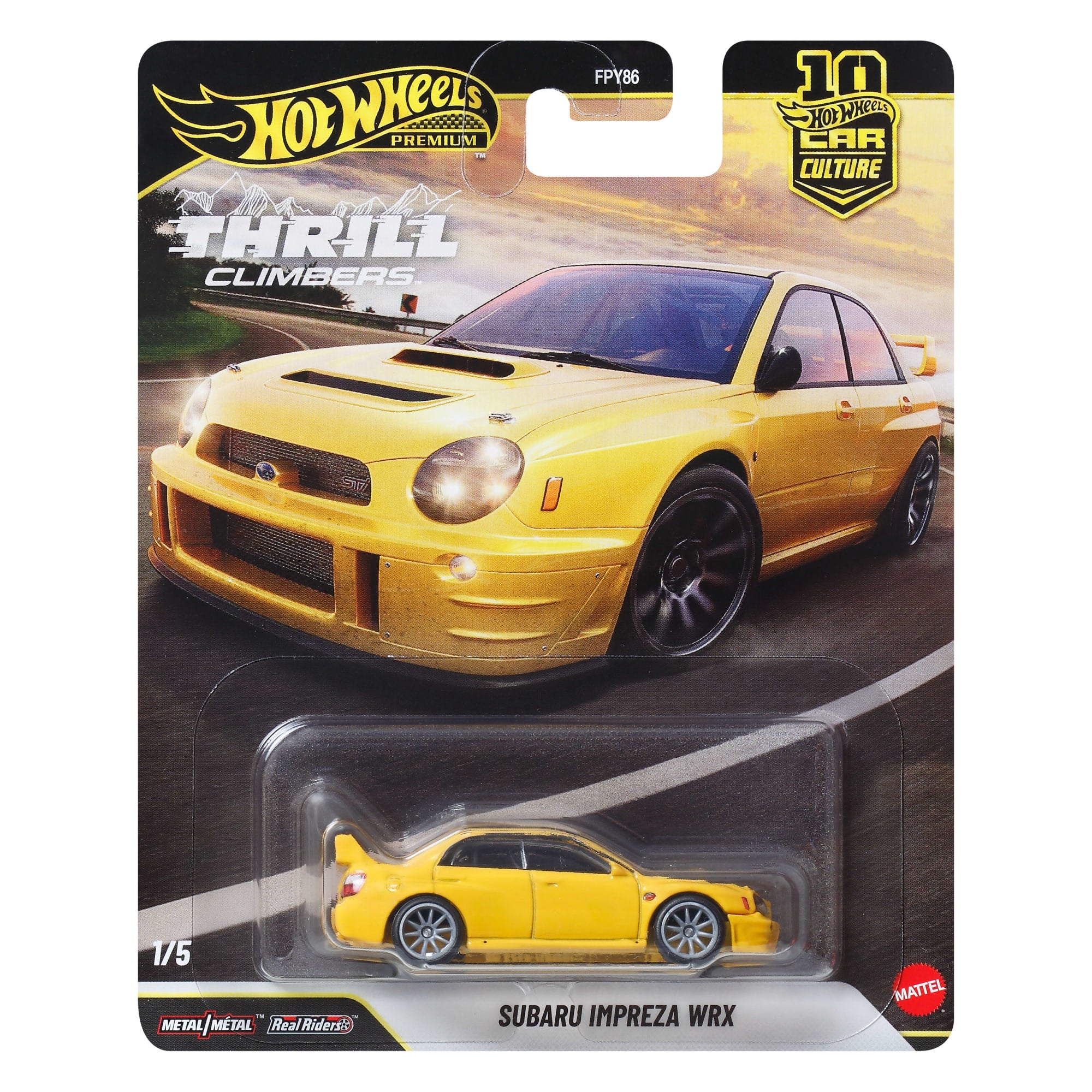 Hot Wheels Car Culture Premium 1:64 Scale Die-Cast Toy Subaru Impreza Wrx. Thrill Climbers - Image 6