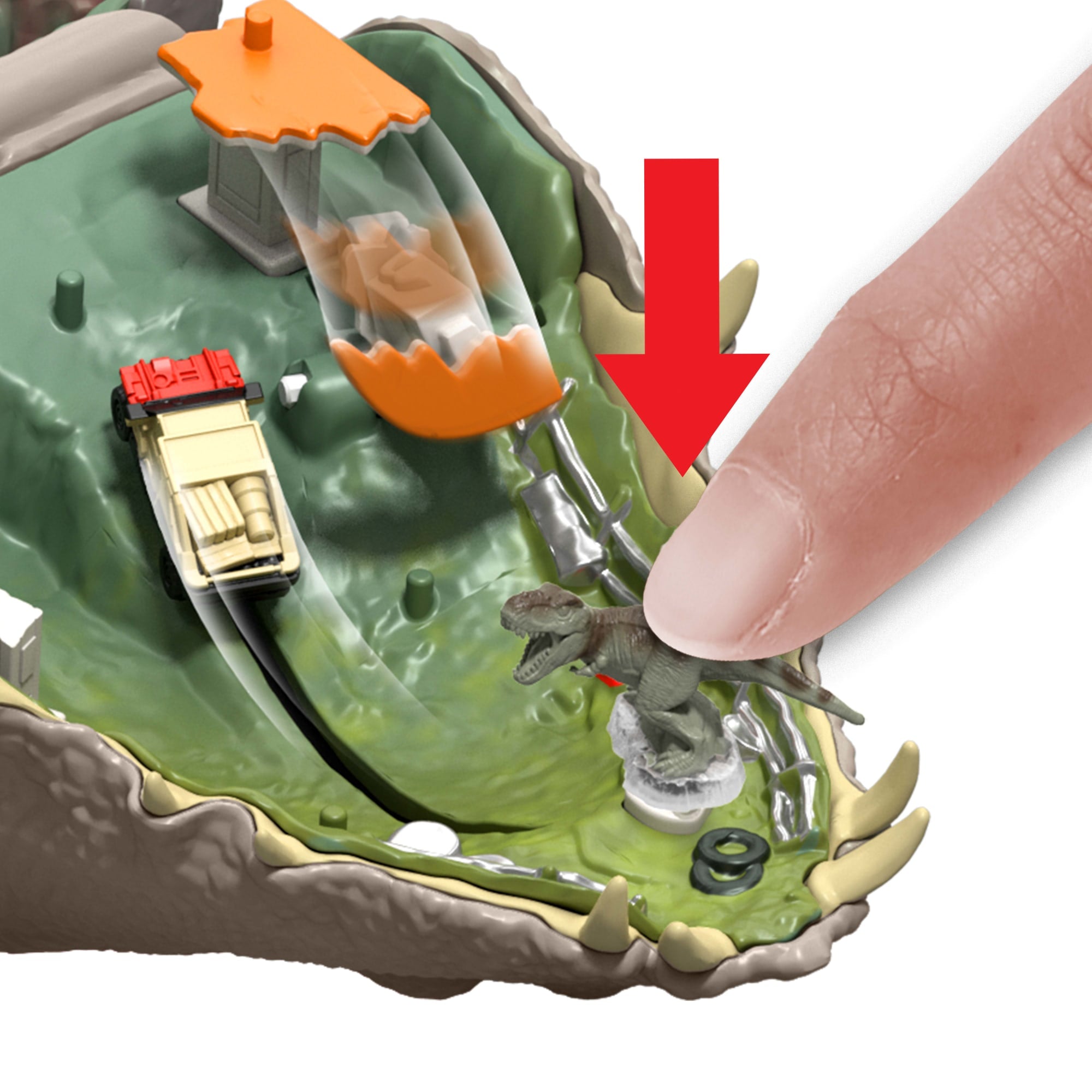 Jurassic World Rebirth Micro Adventure Distortus Rex Playset. interactive Features & 6 Figures - Image 3