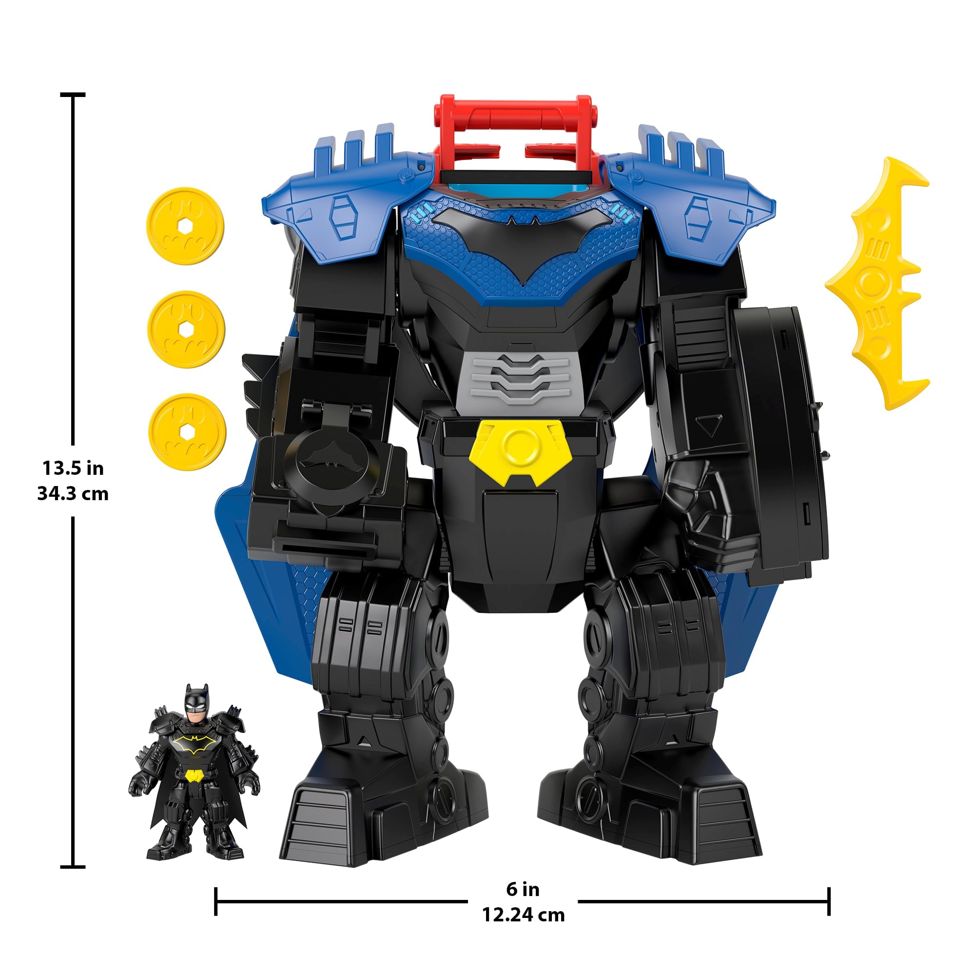 Fisher-Price Imaginext DC Super Friends Batman Flight Mech Toy With Lights. Sounds & Action Figure - Image 6