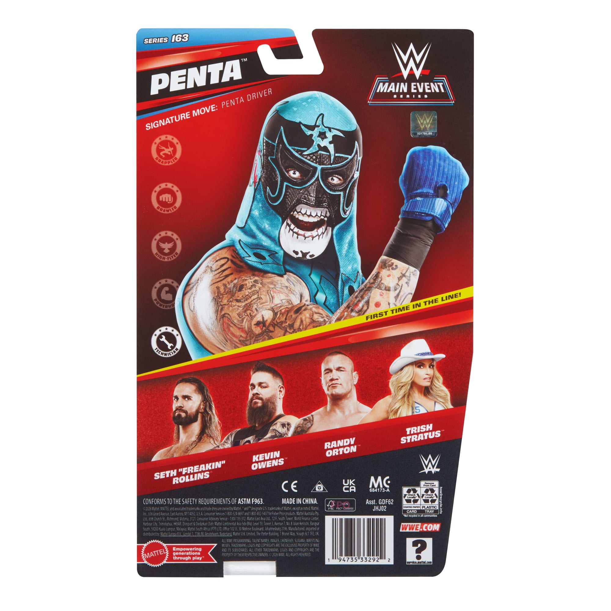 WWE Penta Action Figure. Main Event Series #163. 6-Inch Collectible With Articulation - Image 6