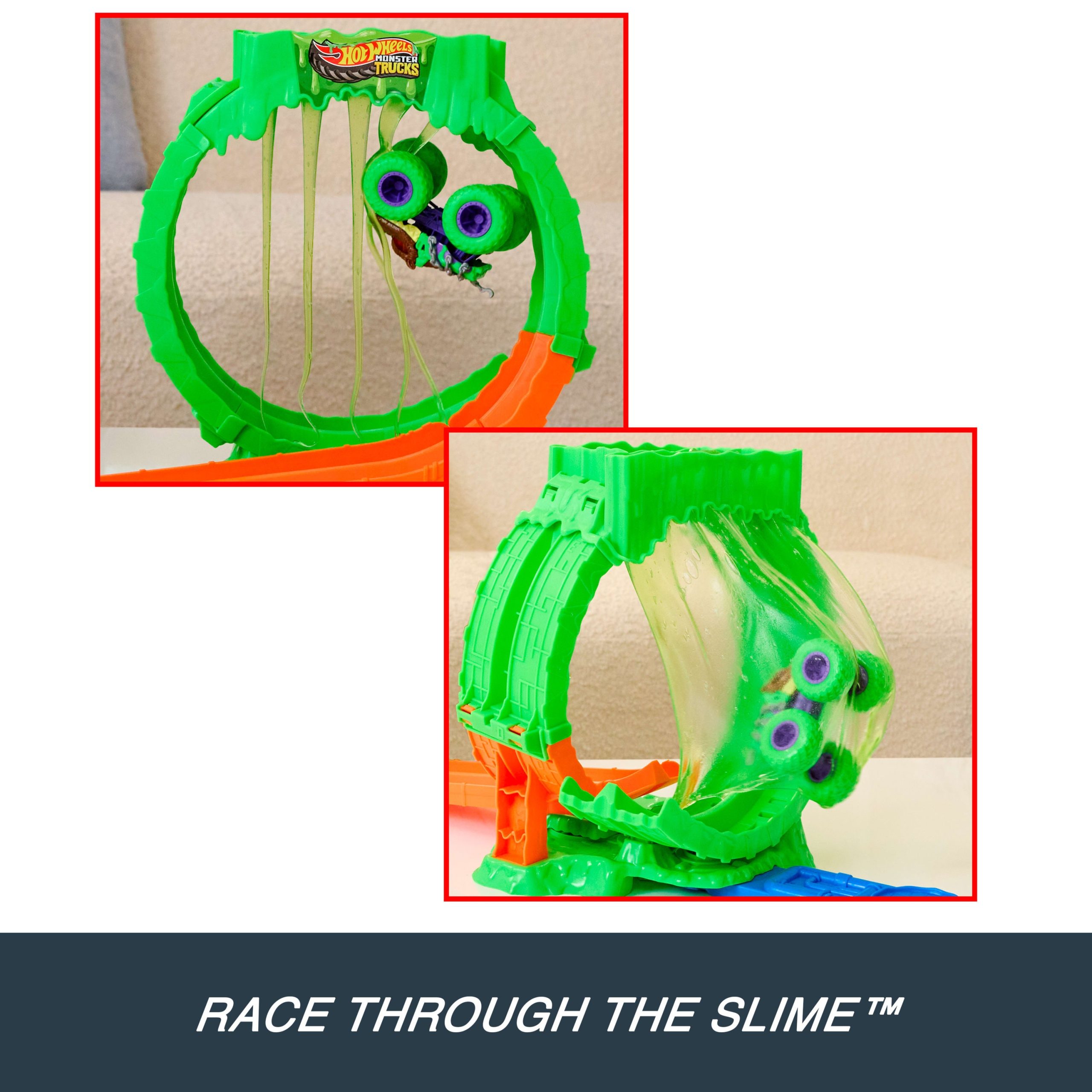 Hot Wheels Monster Trucks Mutant Chaos. Loop Challenge Playset With Wreckin' Wolf Toy Truck & Slime - Image 4