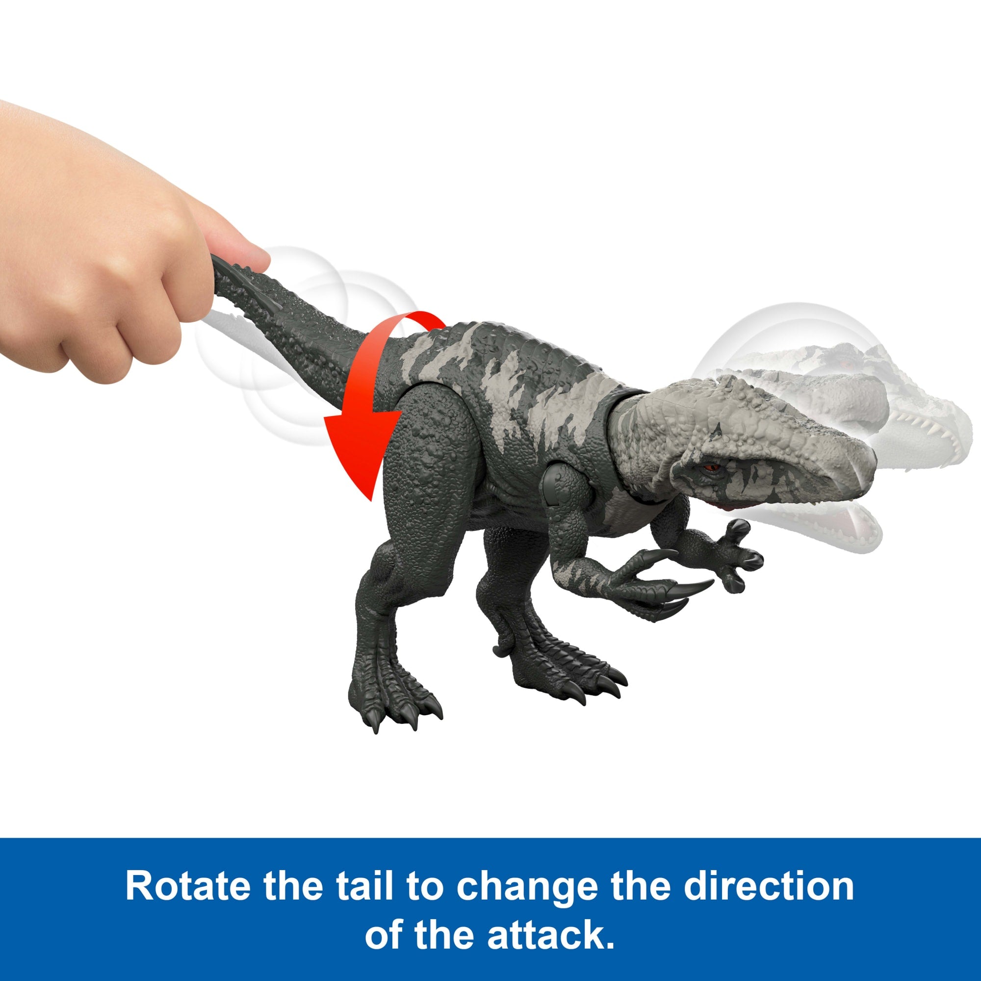 Jurassic World Rebirth Gigantic Thrashers Chilantalsaurus Dinosaur Figure Toy. Dual Attack - Image 3