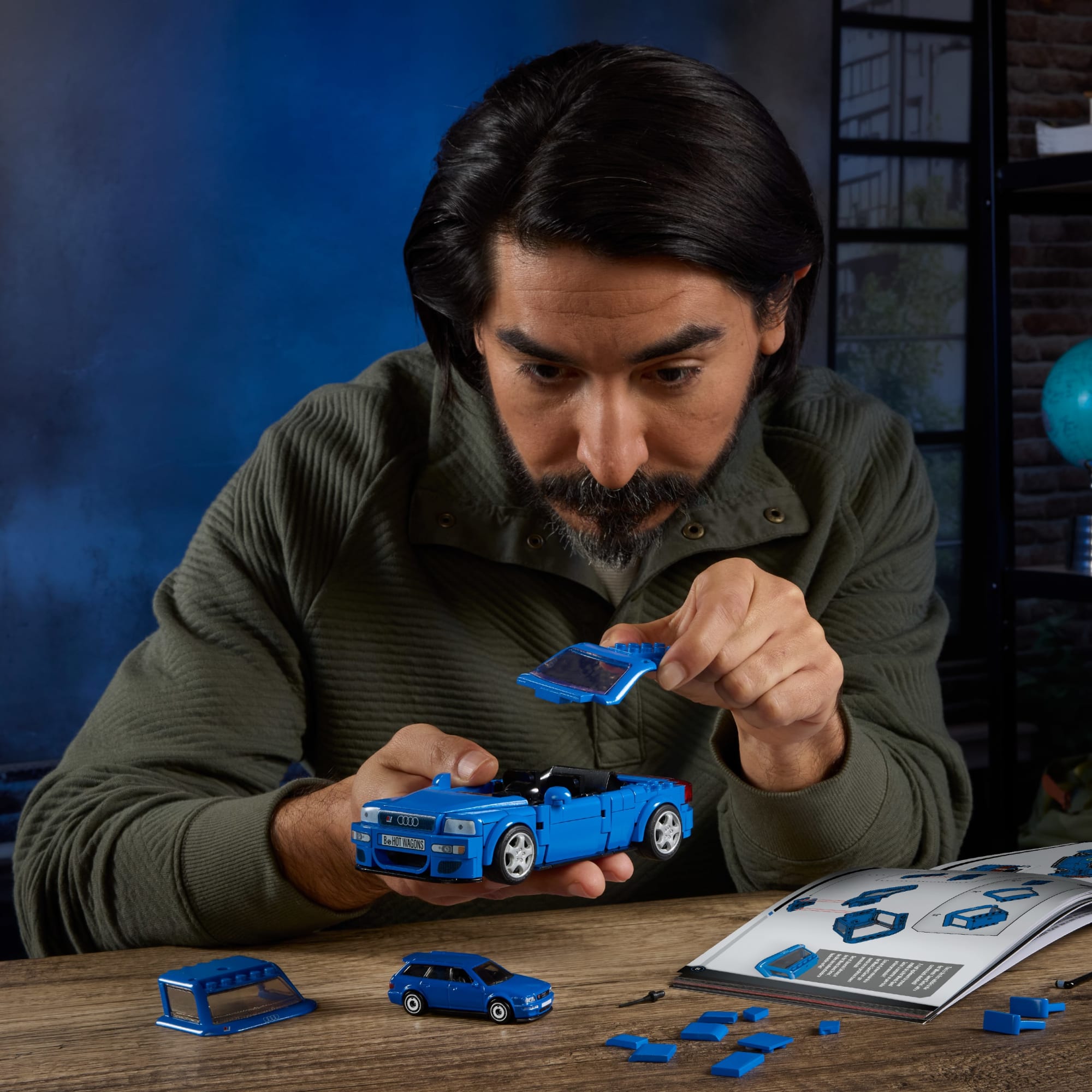 Mattel Brick Shop Hot Wheels Jogo de Construção Speed '94 Audi Avant RS2 - Image 2