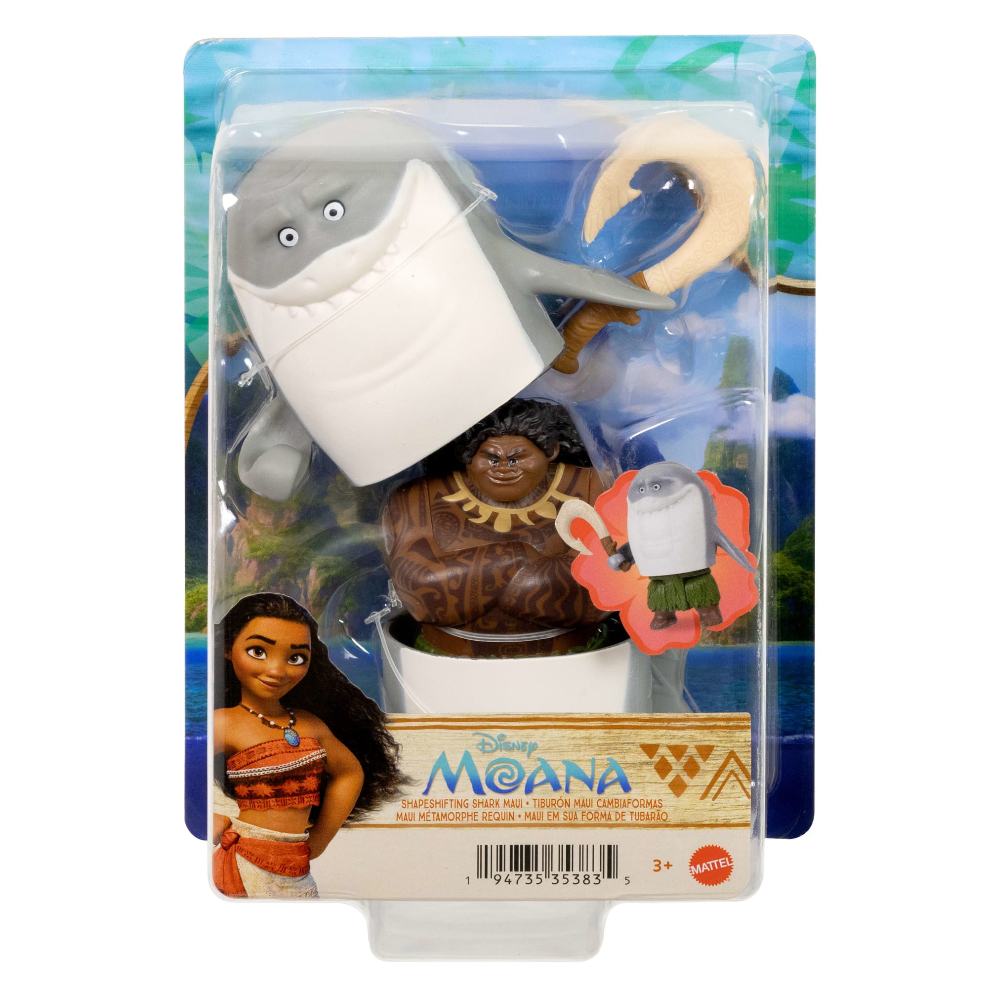 Disney Moana Shapeshifting Shark Maui Small Doll With Transforming Shark Outfit. Inspired By Movie - Image 6
