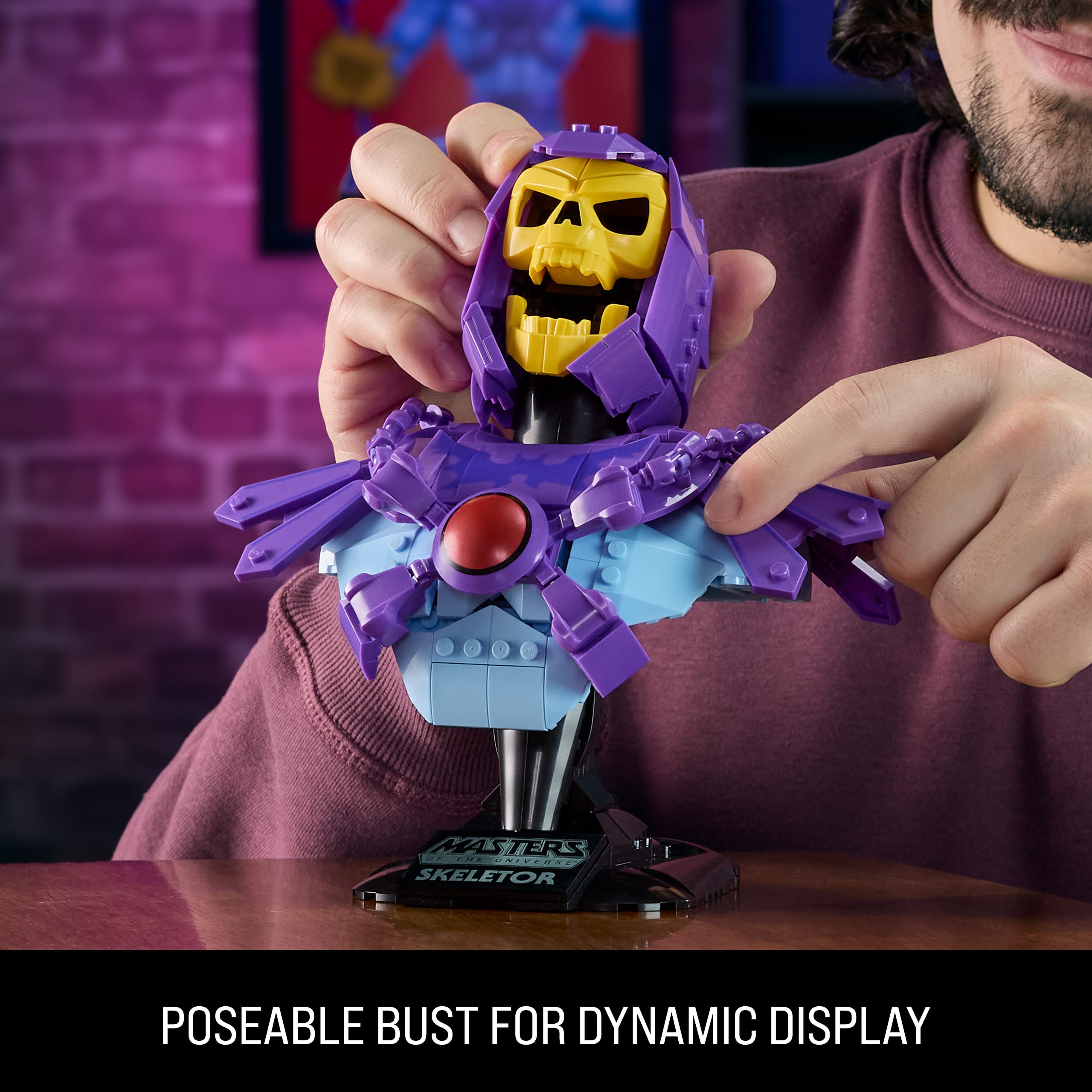 Mattel Brick Shop Masters Of The Universe Skeletor Bust Collector Building Set (503 Pieces) For Collectors - Image 5