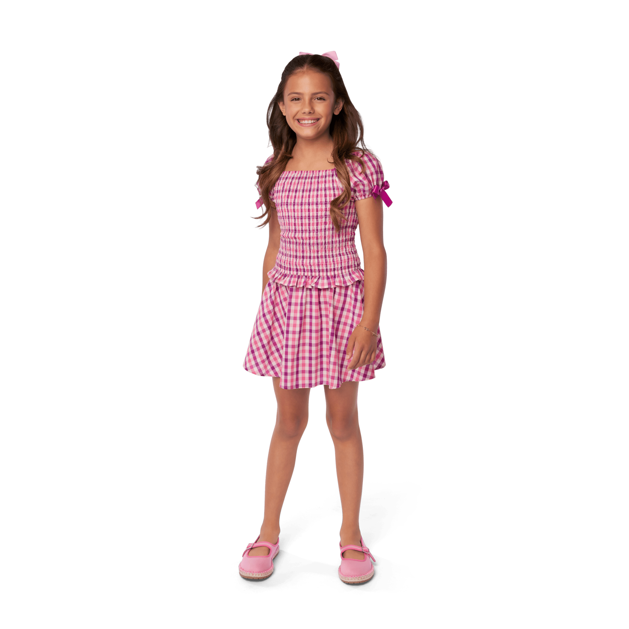 Raquel's™ Gingham Ruffle Outfit for Girls & 18-inch Dolls + Raquel Doll (Girl of the Year™ 2026) - Image 3
