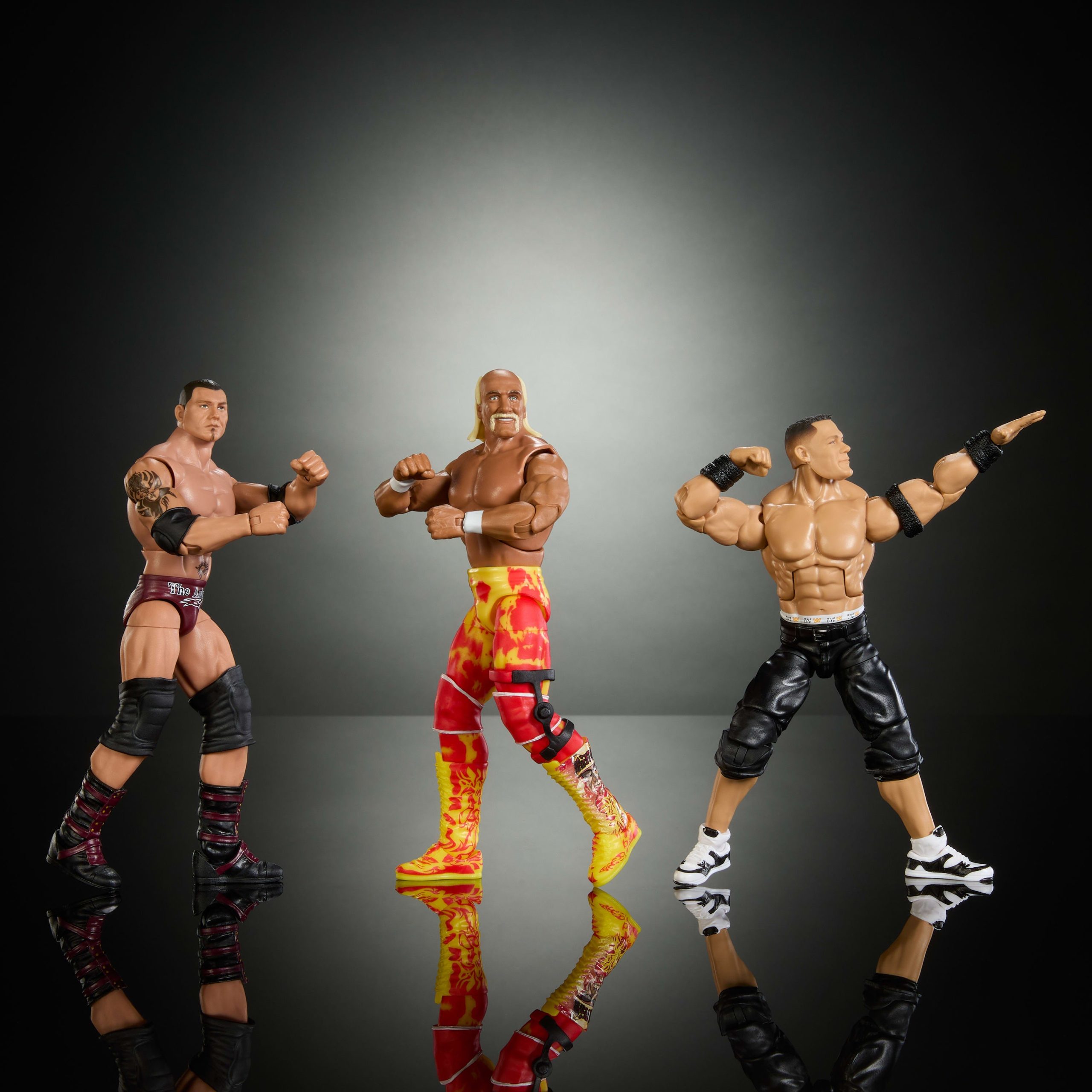 WWE Elite Hulk Hogan John Cena Batista Action Figures. 6-Inch Collectible Set With Articulation & Accessories - Image 3